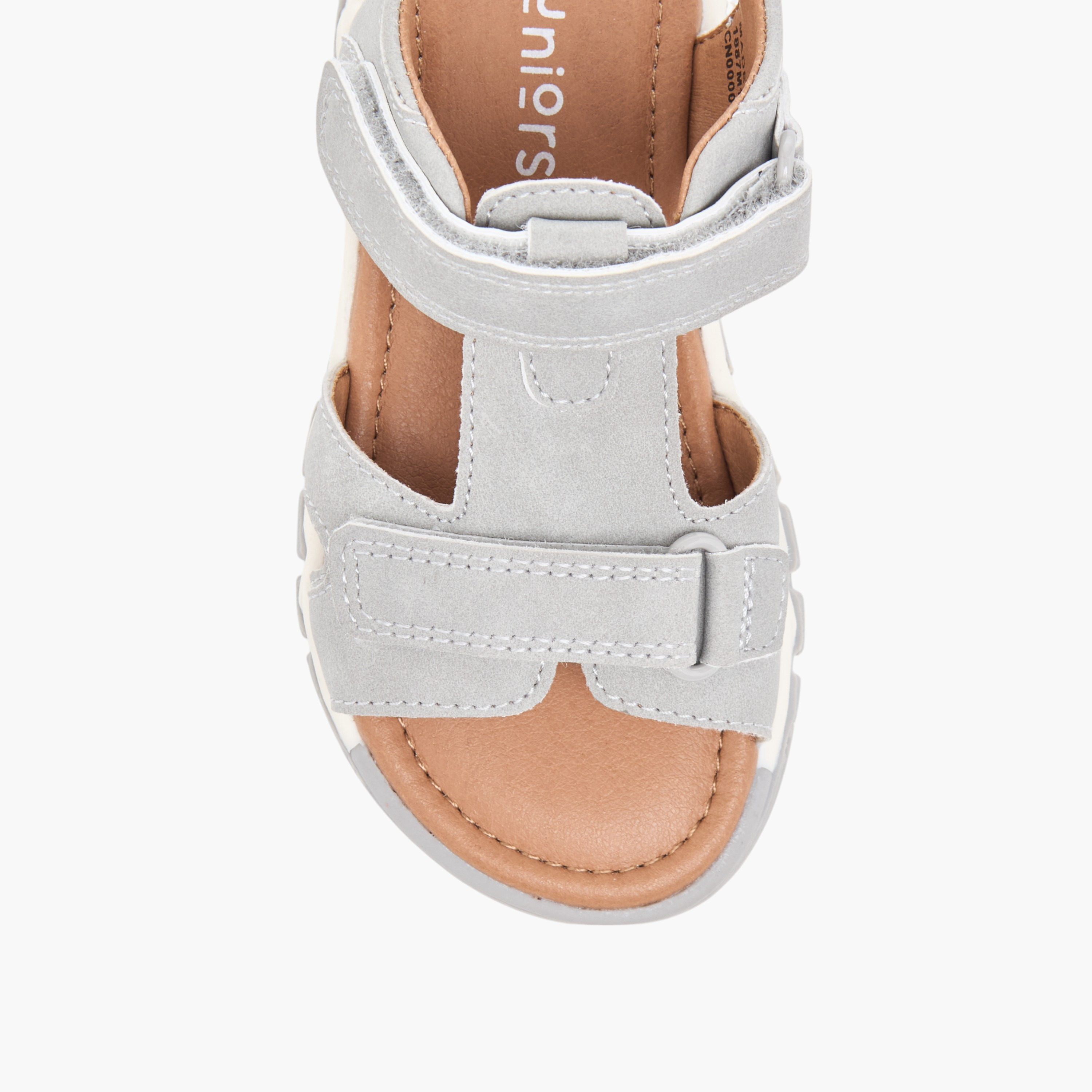 صندل خفيف بتفاصيل مغرّزة وشريط إغلاق لاصق للأولاد من كابا-boys-shoes-sandals-image-3