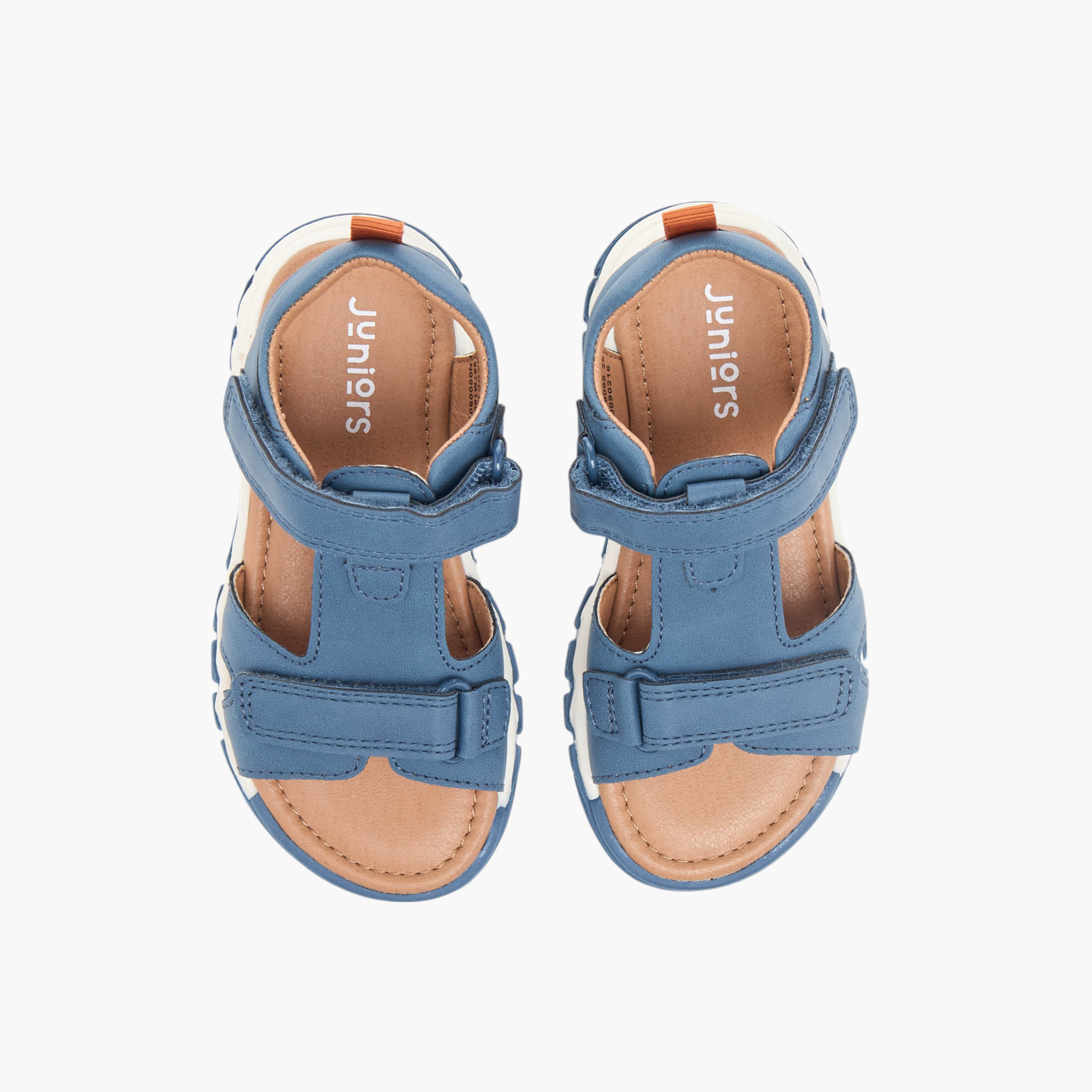 صندل خفيف بتفاصيل مغرّزة وشريط إغلاق لاصق للأولاد من كابا-boys-shoes-sandals-image-1