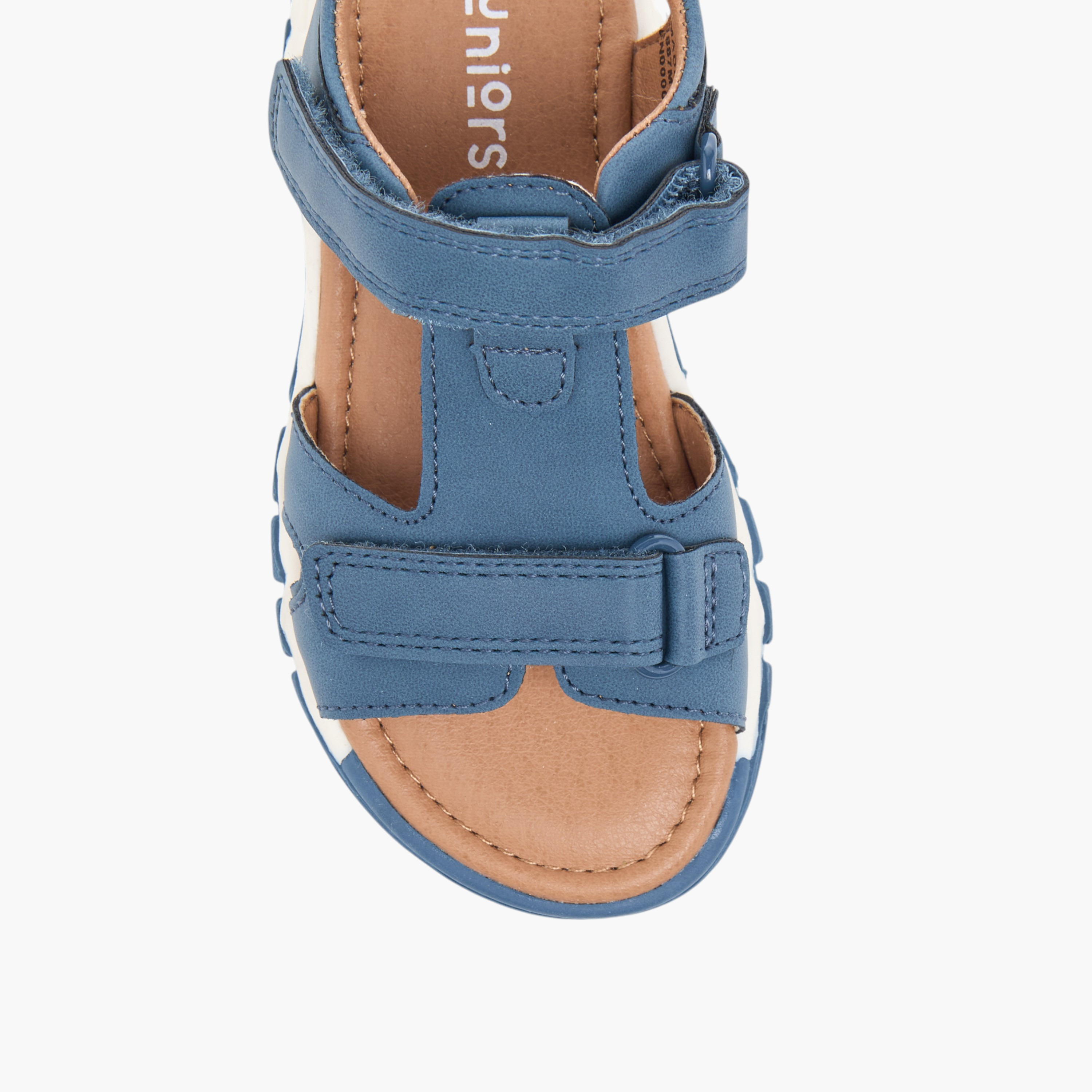 صندل خفيف بتفاصيل مغرّزة وشريط إغلاق لاصق للأولاد من كابا-boys-shoes-sandals-image-3