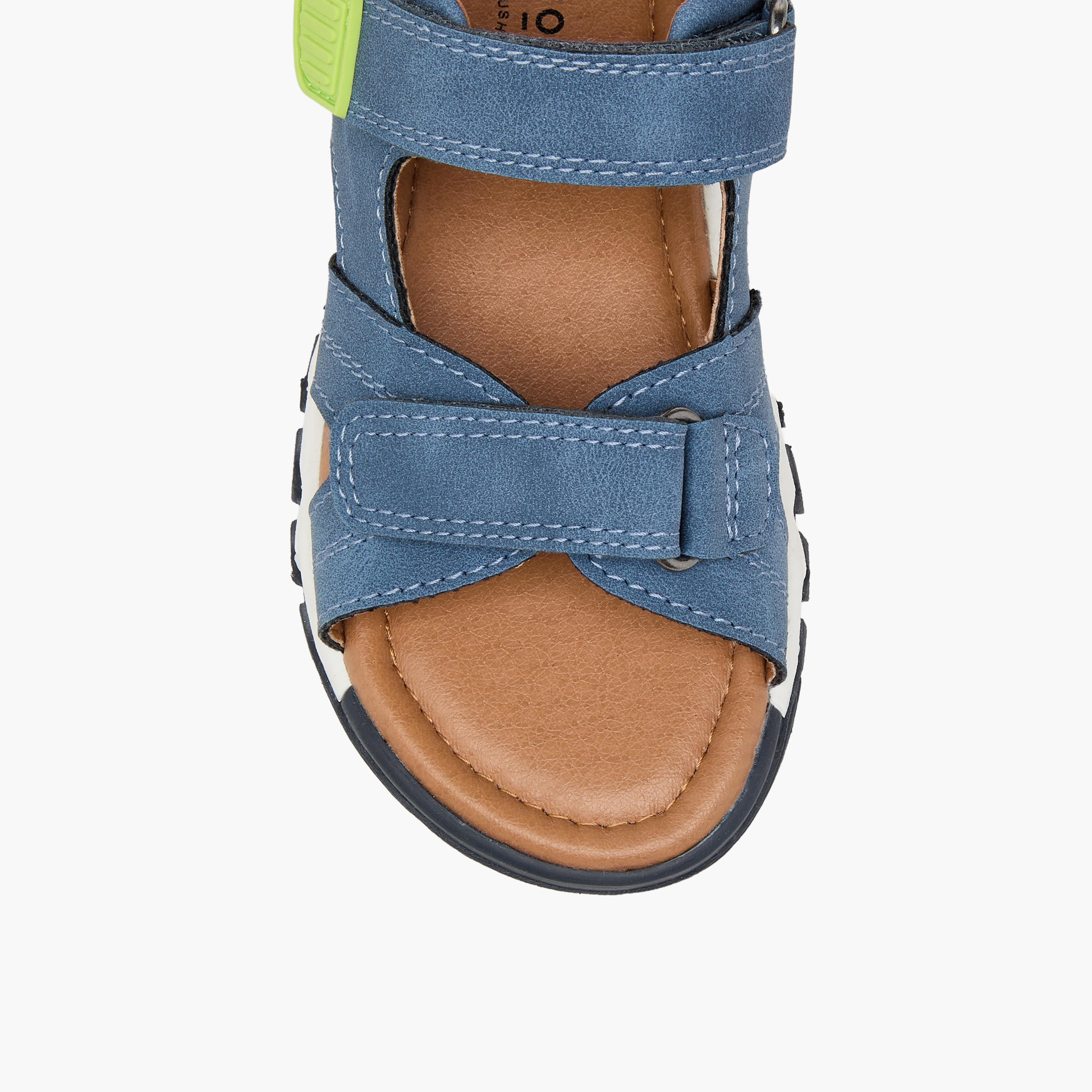 صندل بمقدمة مفتوحة وشريط إغلاق لاصق للأولاد من جونيورز-boys-shoes-sandals-image-3