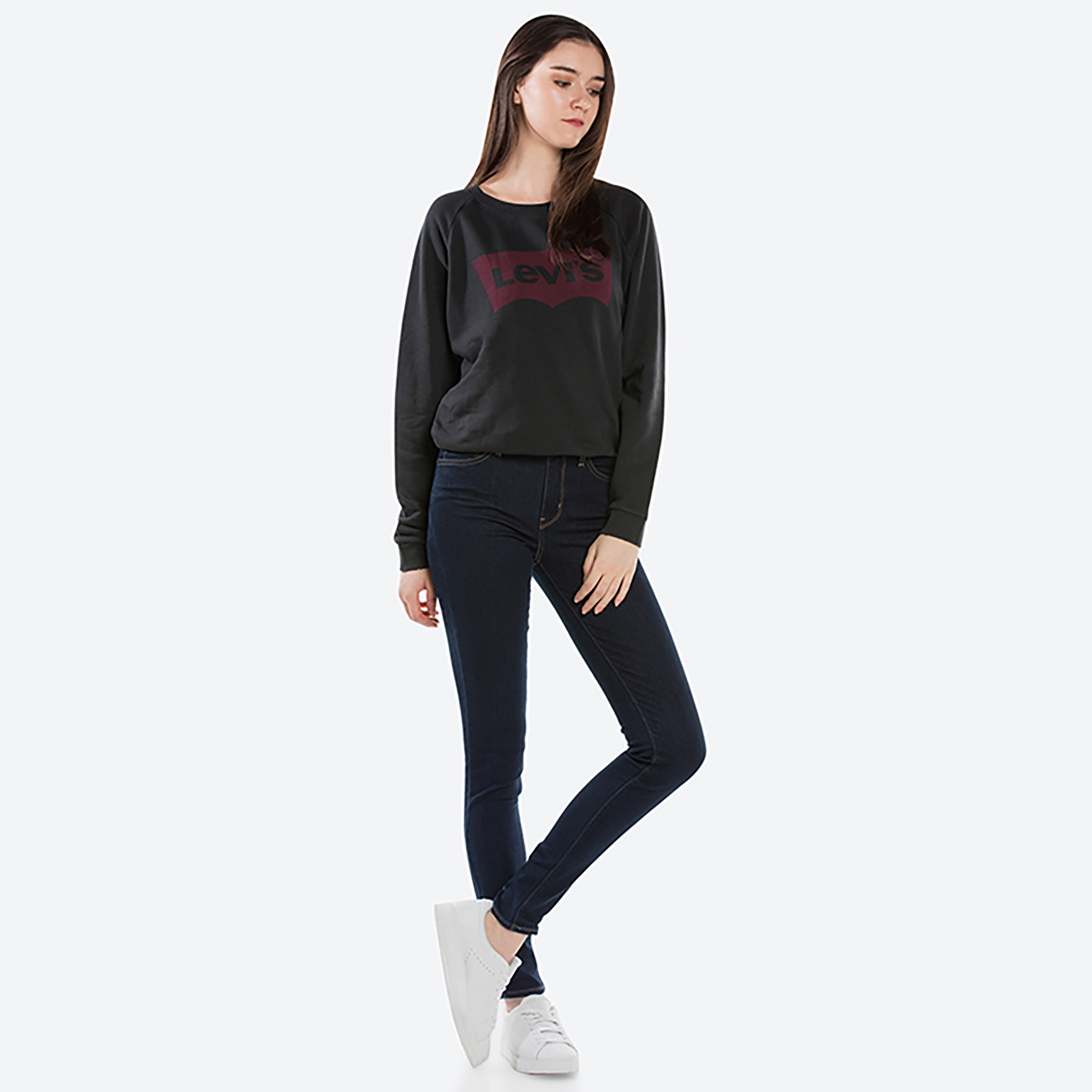 Levi's 721 Skinny Fit Blue Plain Women's Jeans-women-clothing-bottoms-jeans-image-2