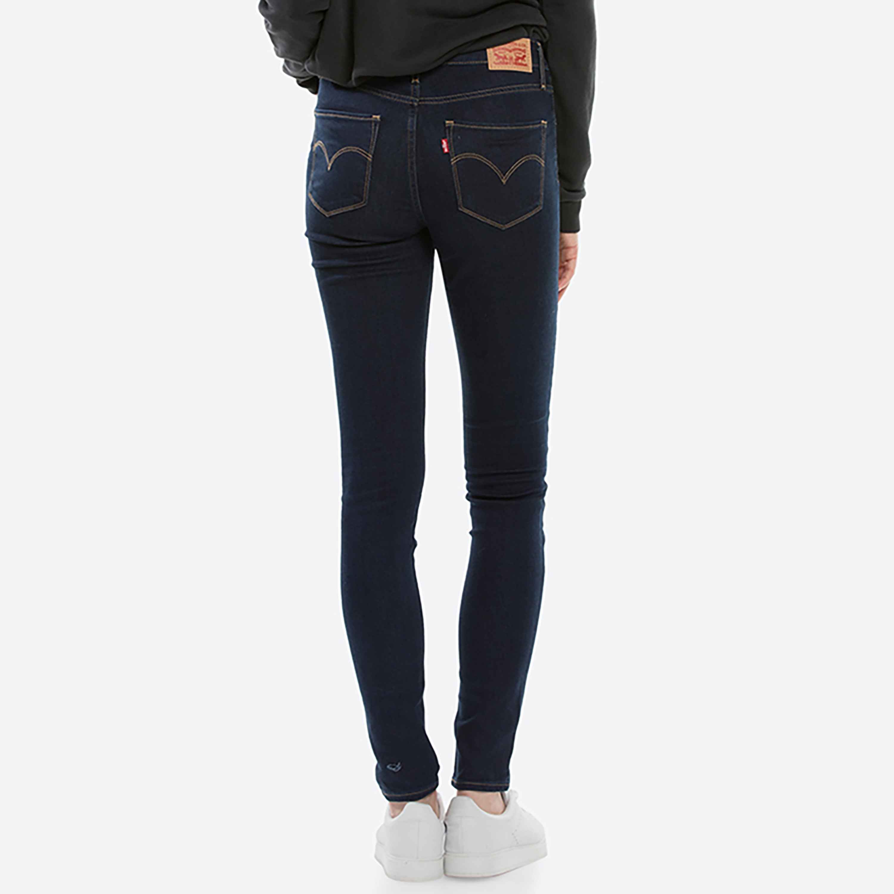 Levi's 721 Skinny Fit Blue Plain Women's Jeans-women-clothing-bottoms-jeans-image-3