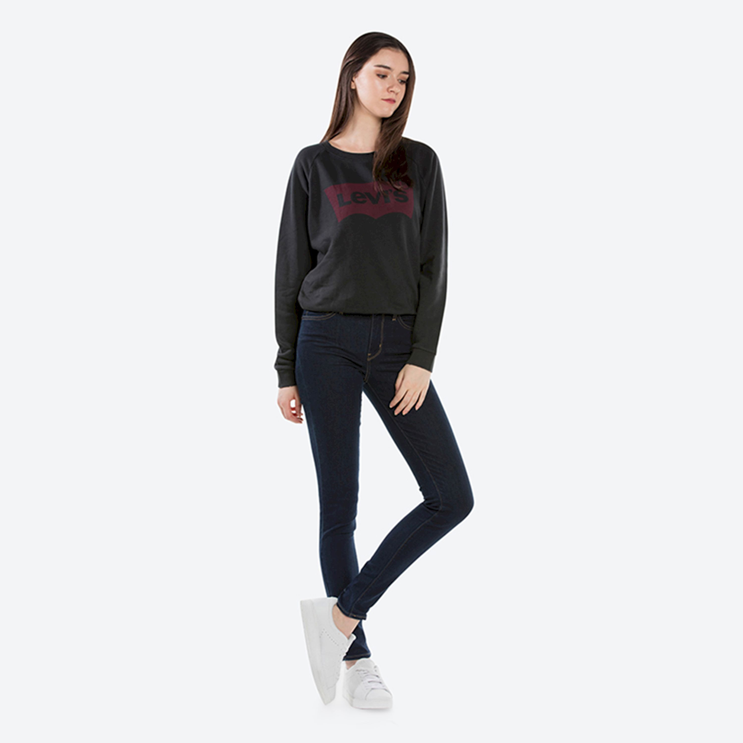 جينز نسائي 721 بقصة ضيقة بخمسة جيوب باللون الأزرق الداكن من ليفايس-women-clothing-bottoms-jeans-image-8