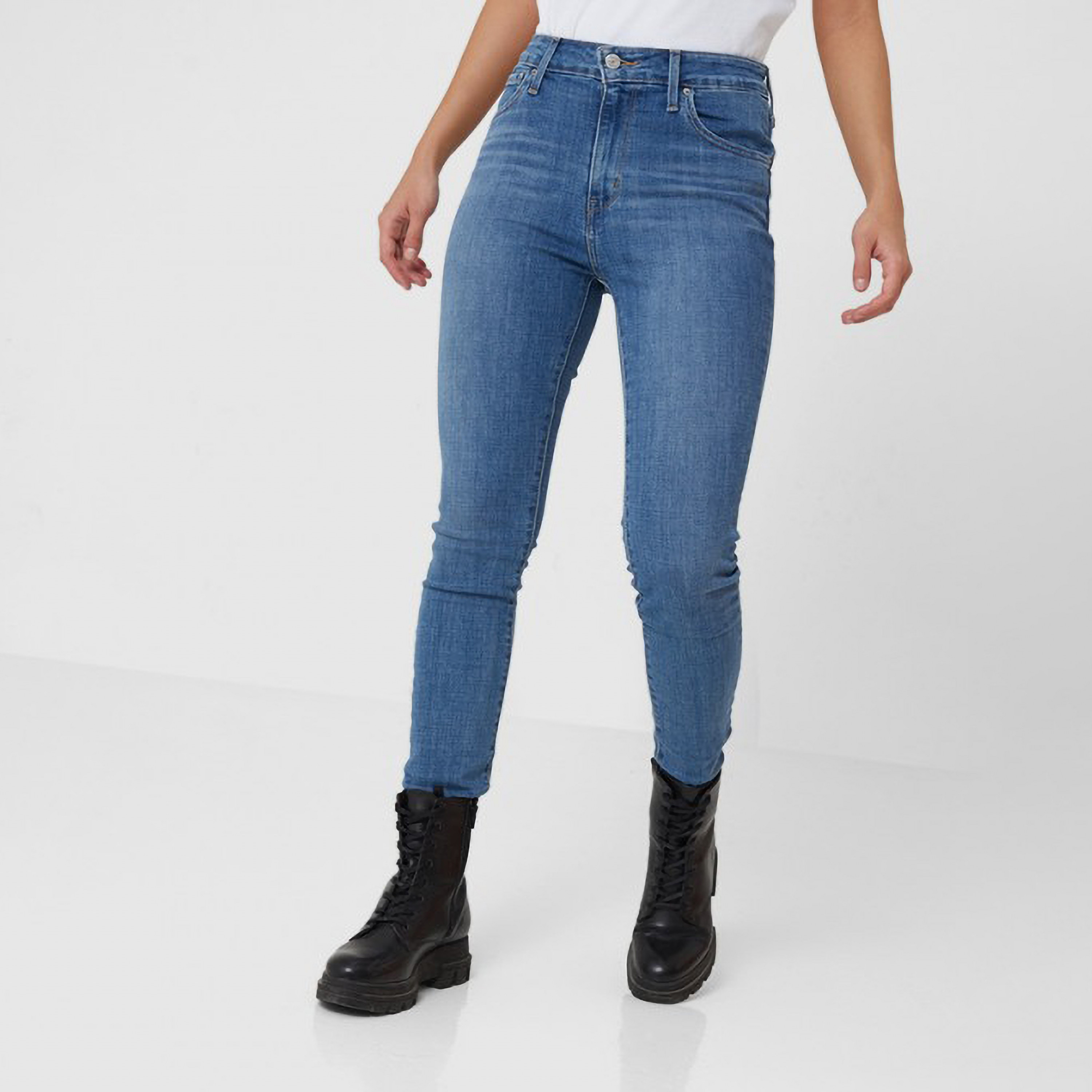 Levi's Blue Skinny Fit High-Rise Pocket Detail Jeans-women-clothing-bottoms-jeans-image-1