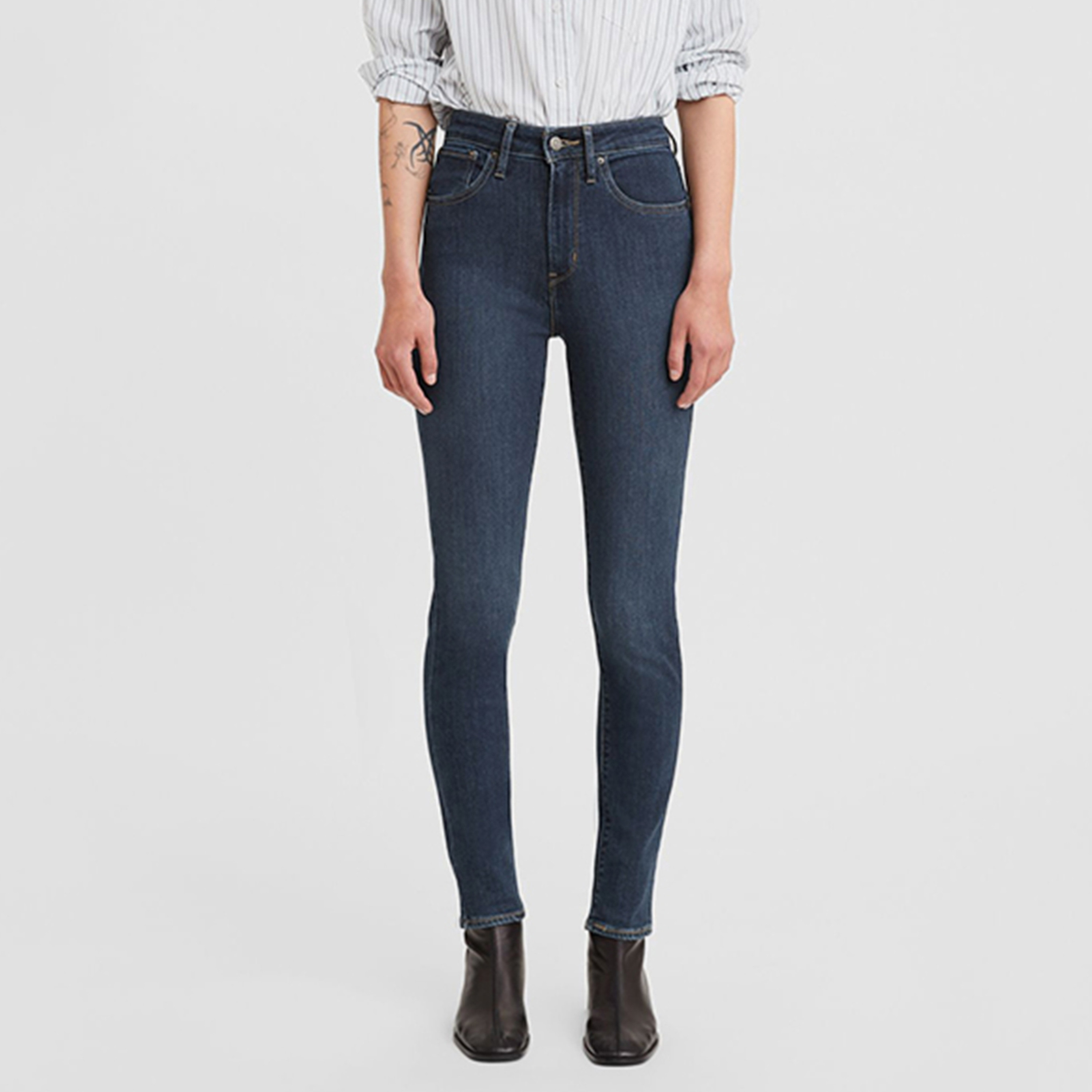 بنطلون جينز نسائي 721 بقصة ضيقة جدا أزرق بخمسة جيوب، مقاس 32 من ليفايس-women-clothing-bottoms-jeans-image-1