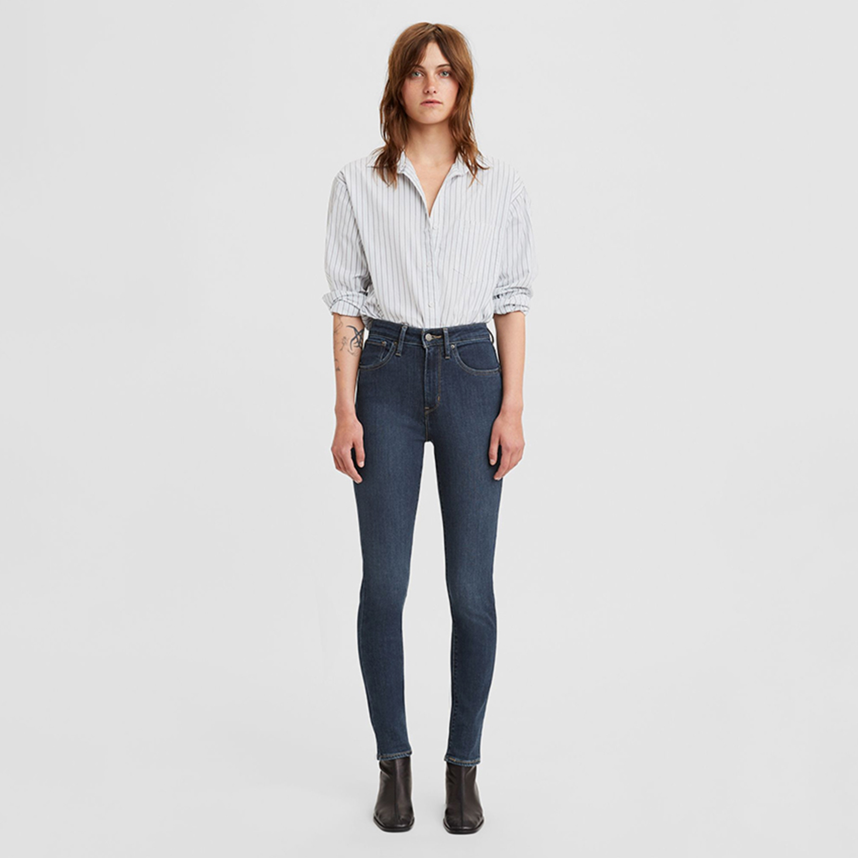 بنطلون جينز نسائي 721 بقصة ضيقة جدا أزرق بخمسة جيوب، مقاس 32 من ليفايس-women-clothing-bottoms-jeans-image-2