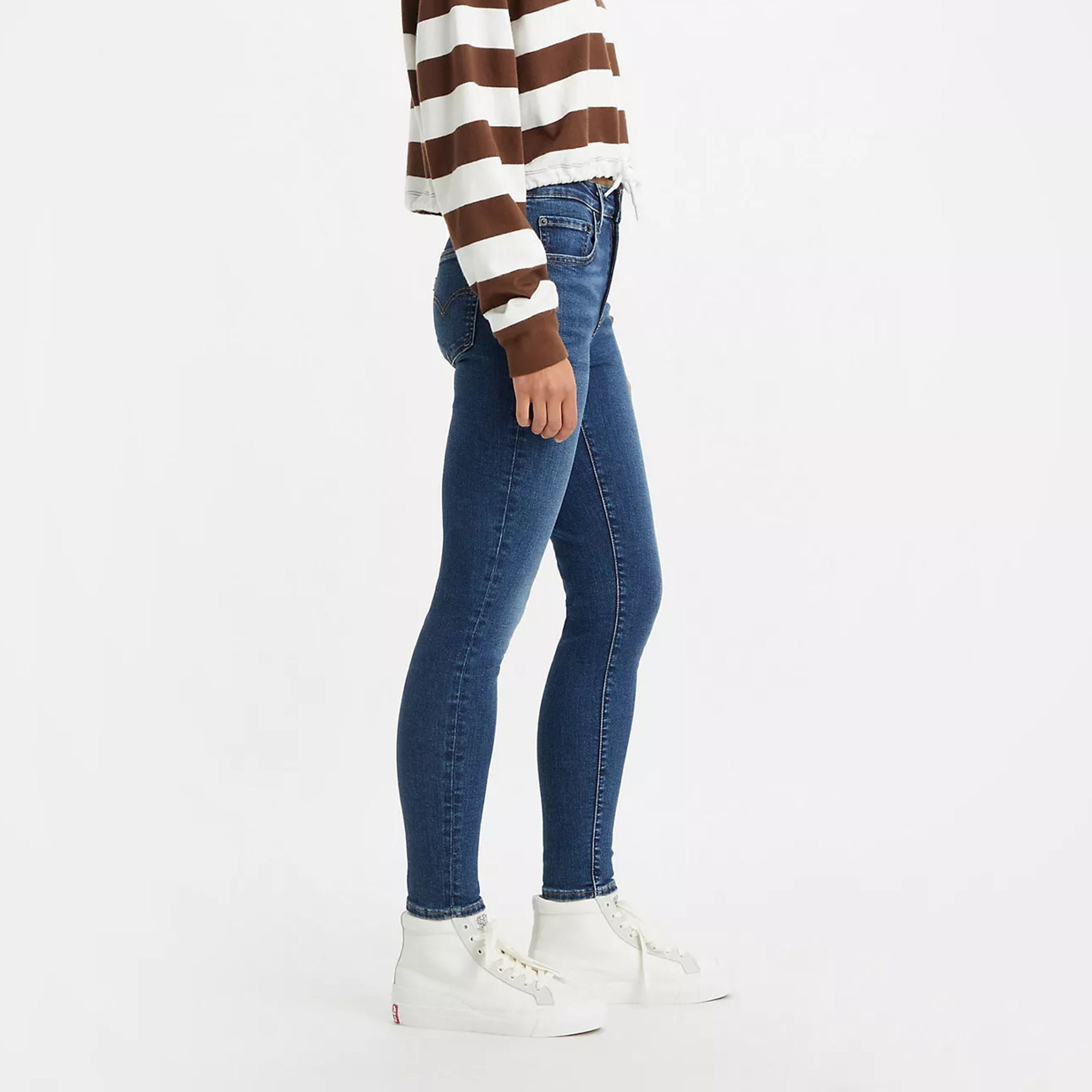 بنطال جينز من ليفايز 721 ذو انديجو سكيني فت وجيب مع عالي الارتفاع-women-clothing-bottoms-jeans-image-2
