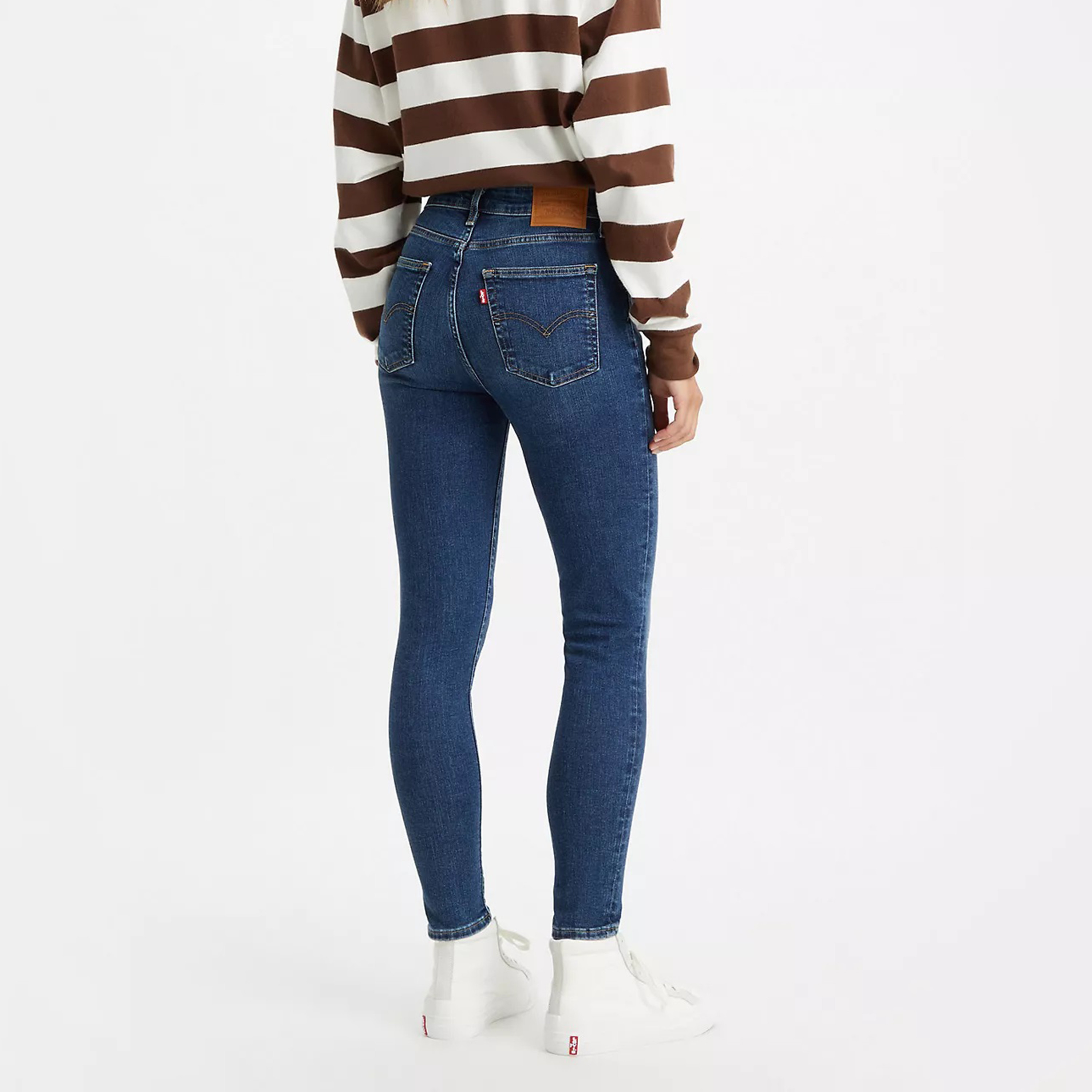 بنطال جينز من ليفايز 721 ذو انديجو سكيني فت وجيب مع عالي الارتفاع-women-clothing-bottoms-jeans-image-3