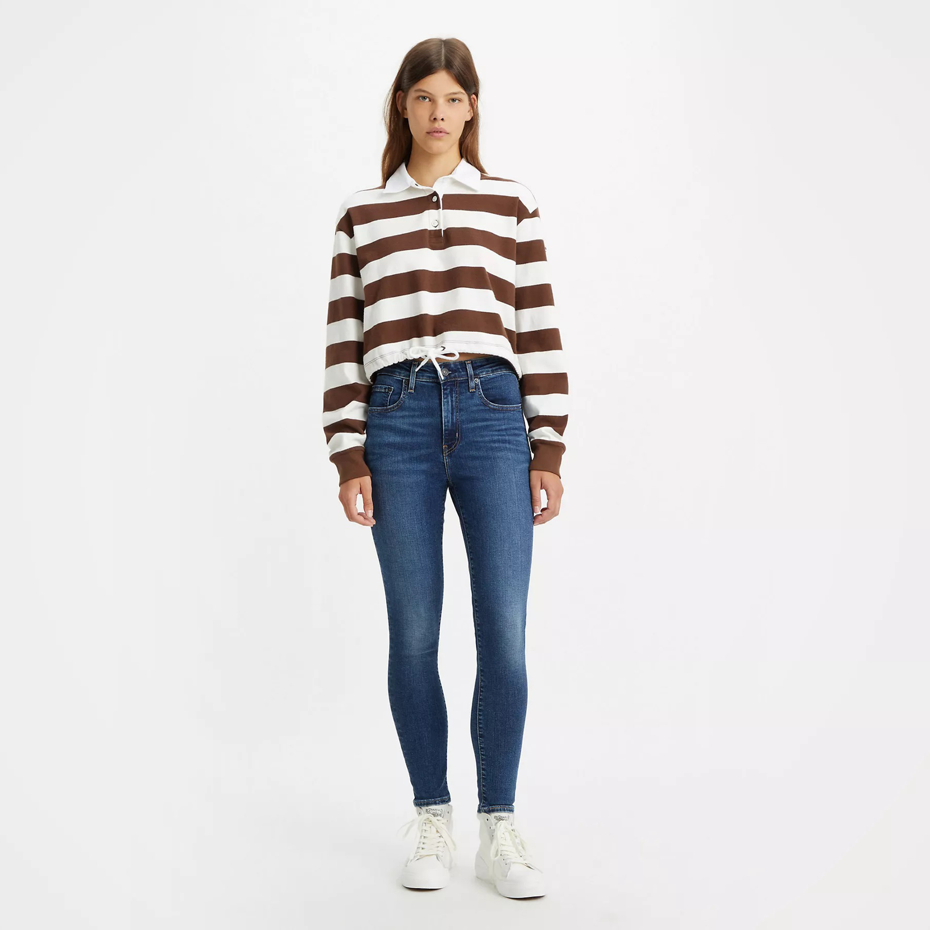 بنطال جينز من ليفايز 721 ذو انديجو سكيني فت وجيب مع عالي الارتفاع-women-clothing-bottoms-jeans-image-4