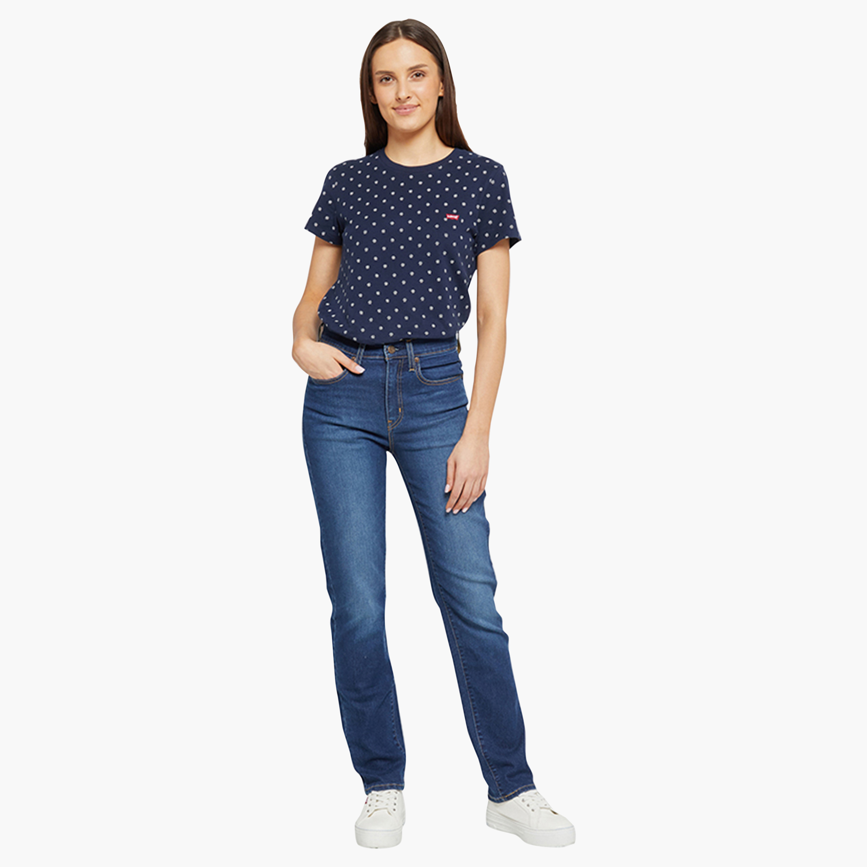 جينز حريمي 724 بقصة مستقيمة، نيلي بـ 5 جيوب، مقاس 30 من ليفايس-women-clothing-bottoms-jeans-image-2