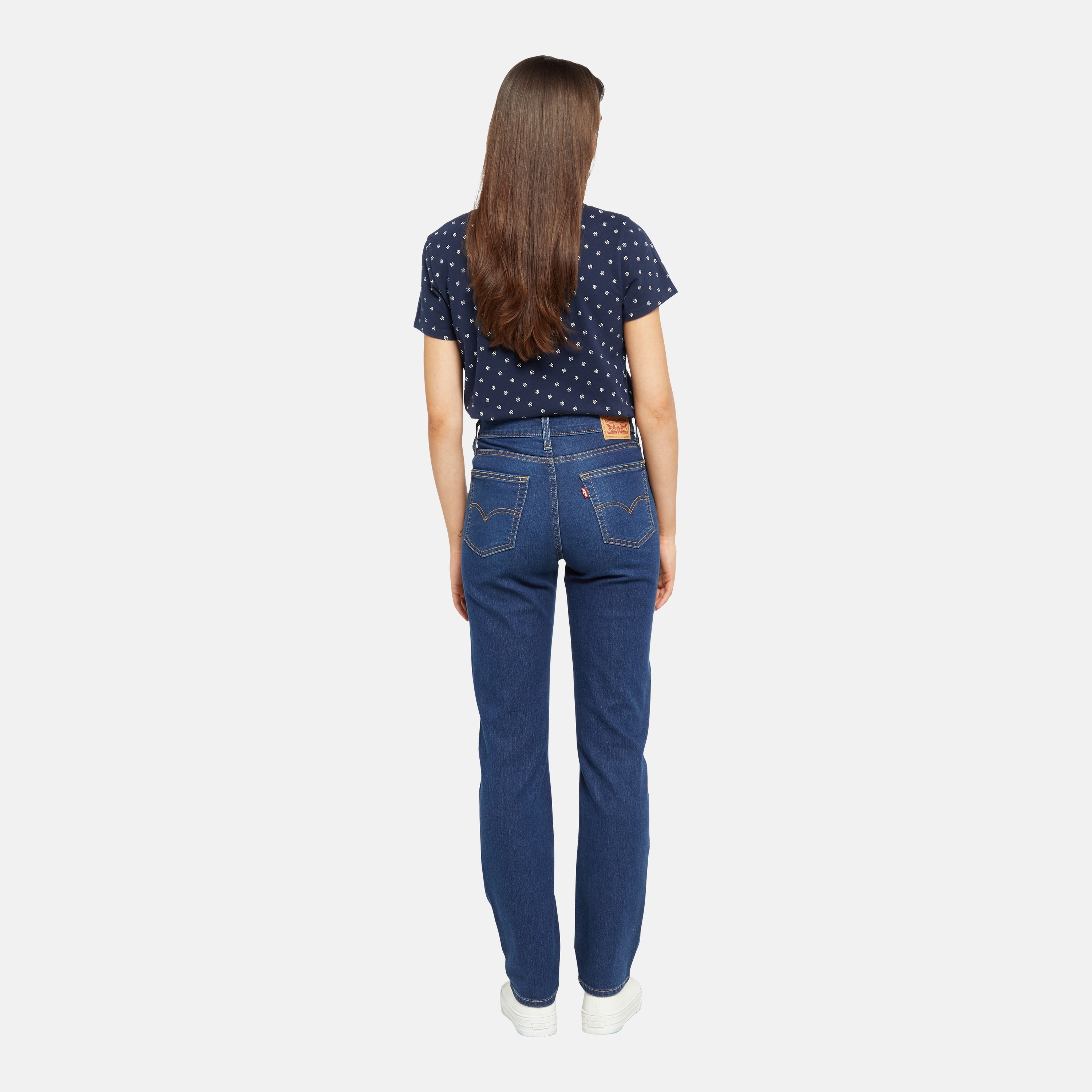 بنطال جينز Levi's 724 ذو قصة مستقيمة باللون الأزرق و5 جيوب للنساء، درزة داخلية 32-women-clothing-bottoms-jeans-image-5