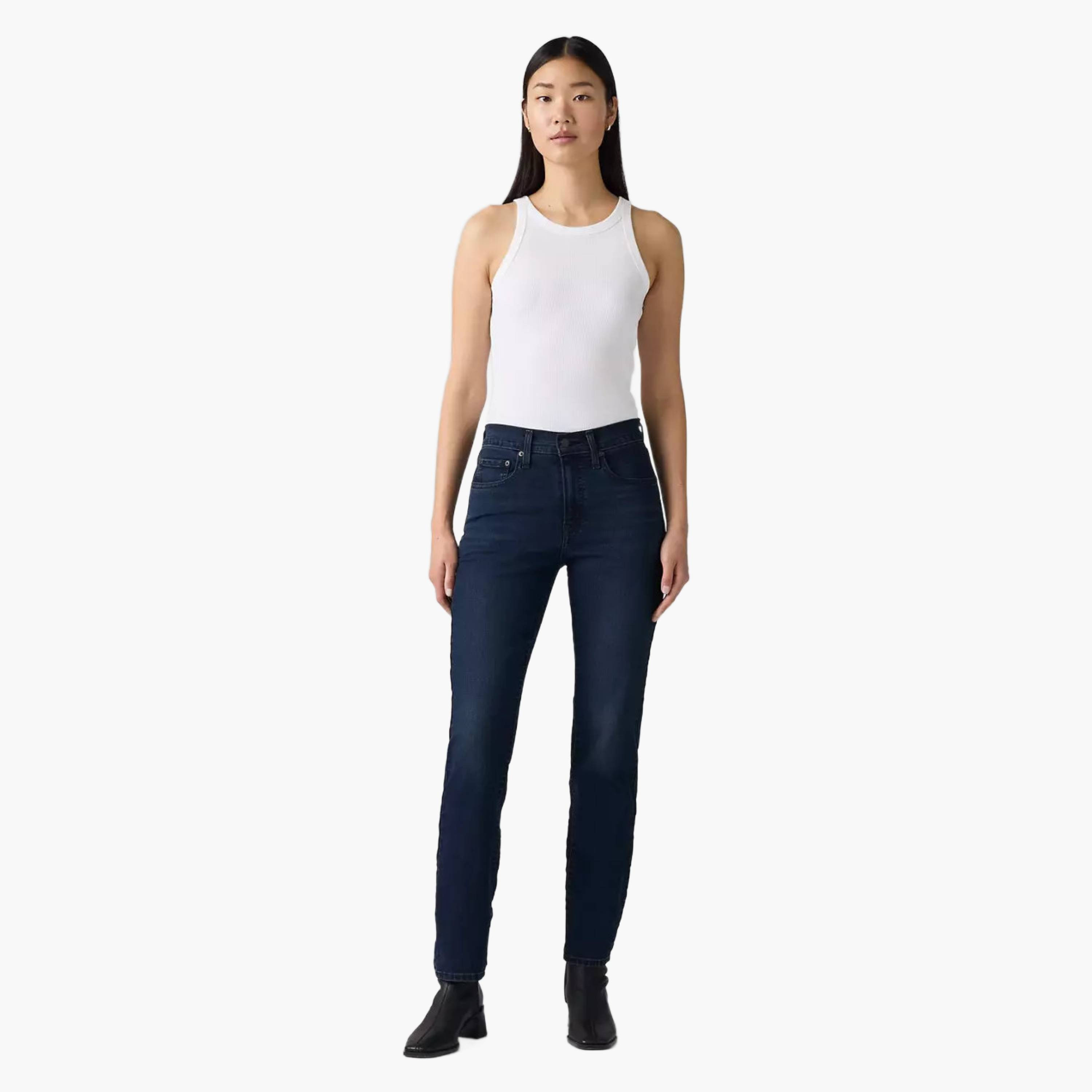 بنطلون جينز نسائي سادة قصة مستقيمة 724 - أزرق - مقاس 30 من ليفايز-women-clothing-bottoms-jeans-image-2