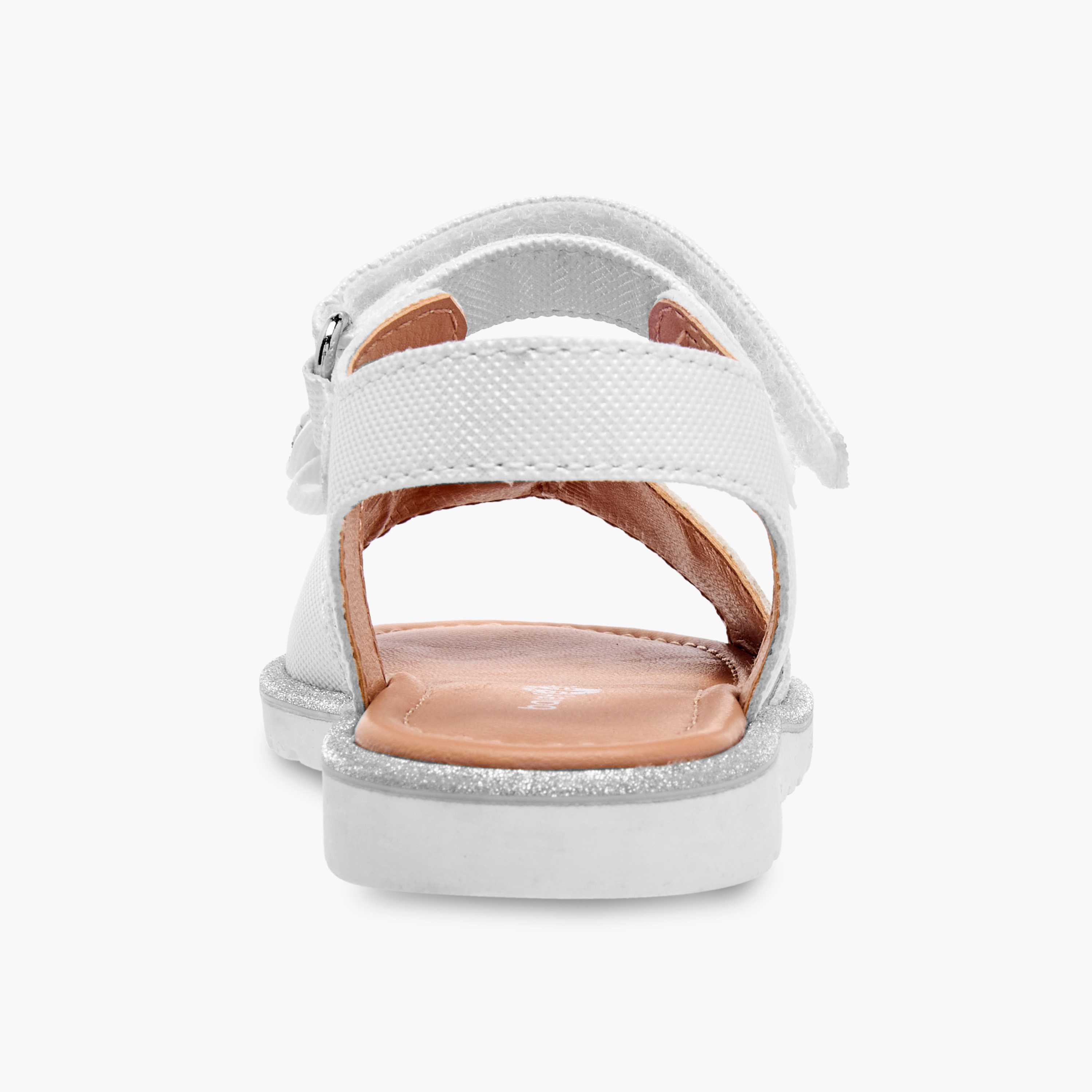 صندل مسطح مزين بفيونكة وشريط إغلاق لاصق من بيرفيت-girls-shoes-sandals-image-4