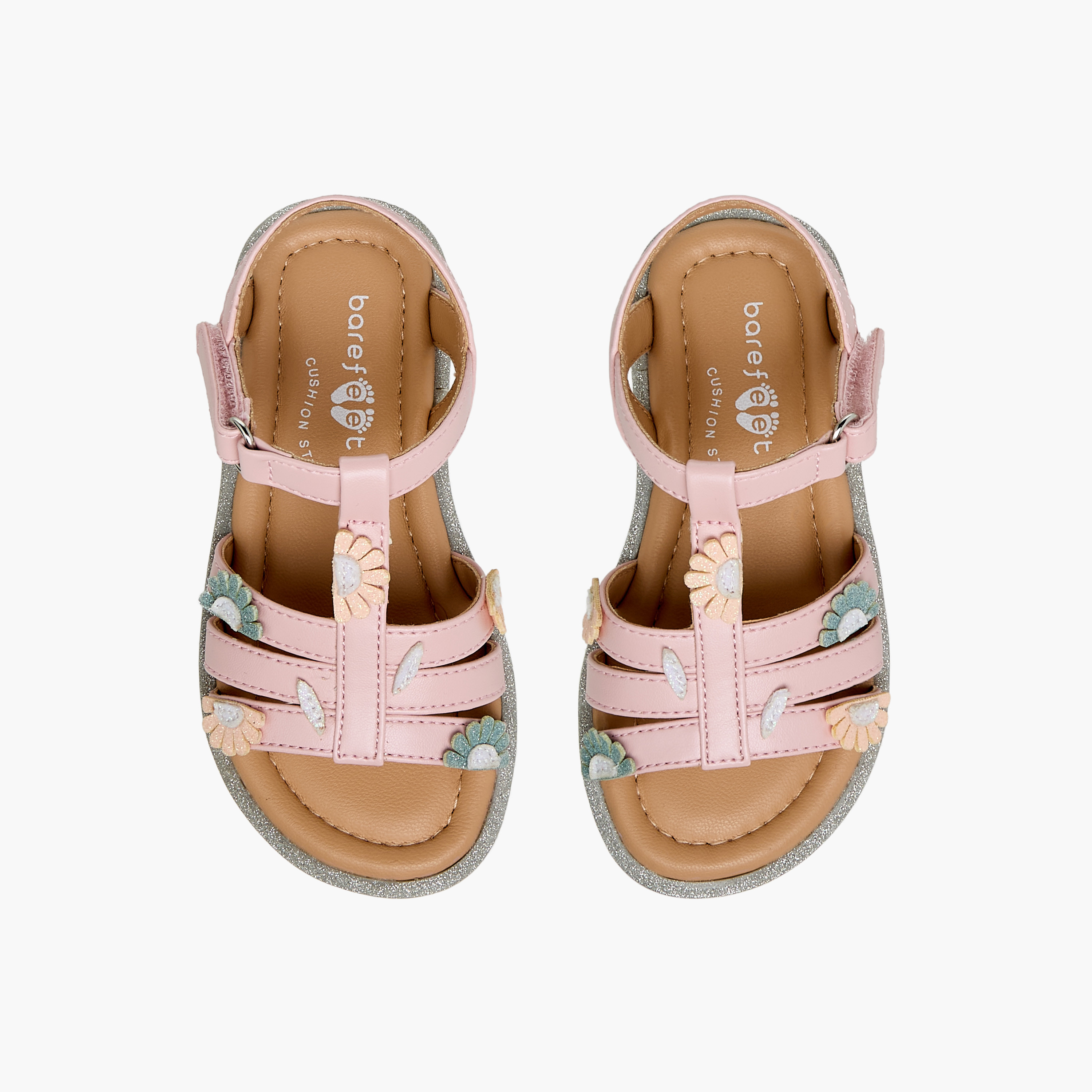 Barefeet Girls Hook and Loop Strap Sandals-girls-shoes-sandals-image-1