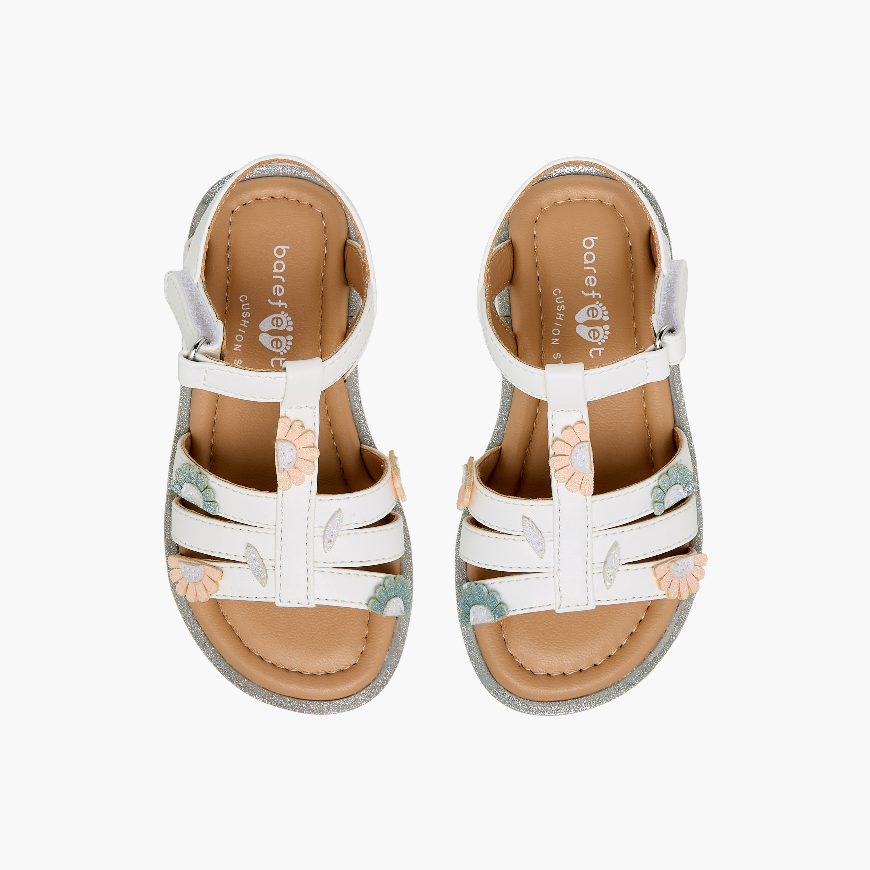 Barefeet Girls Hook and Loop Strap Sandals-girls-shoes-sandals-image-1