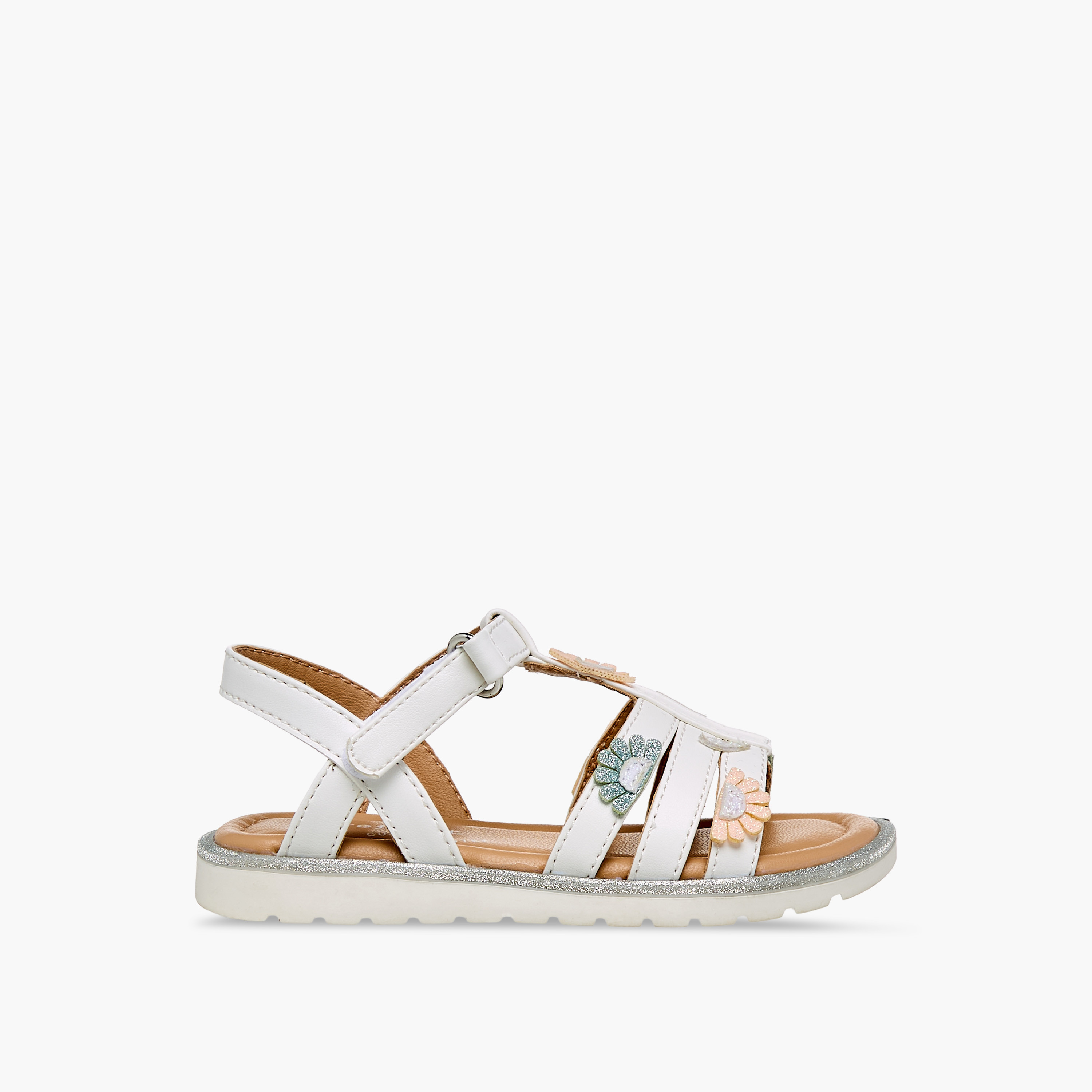 Barefeet Girls Hook and Loop Strap Sandals-girls-shoes-sandals-image-2