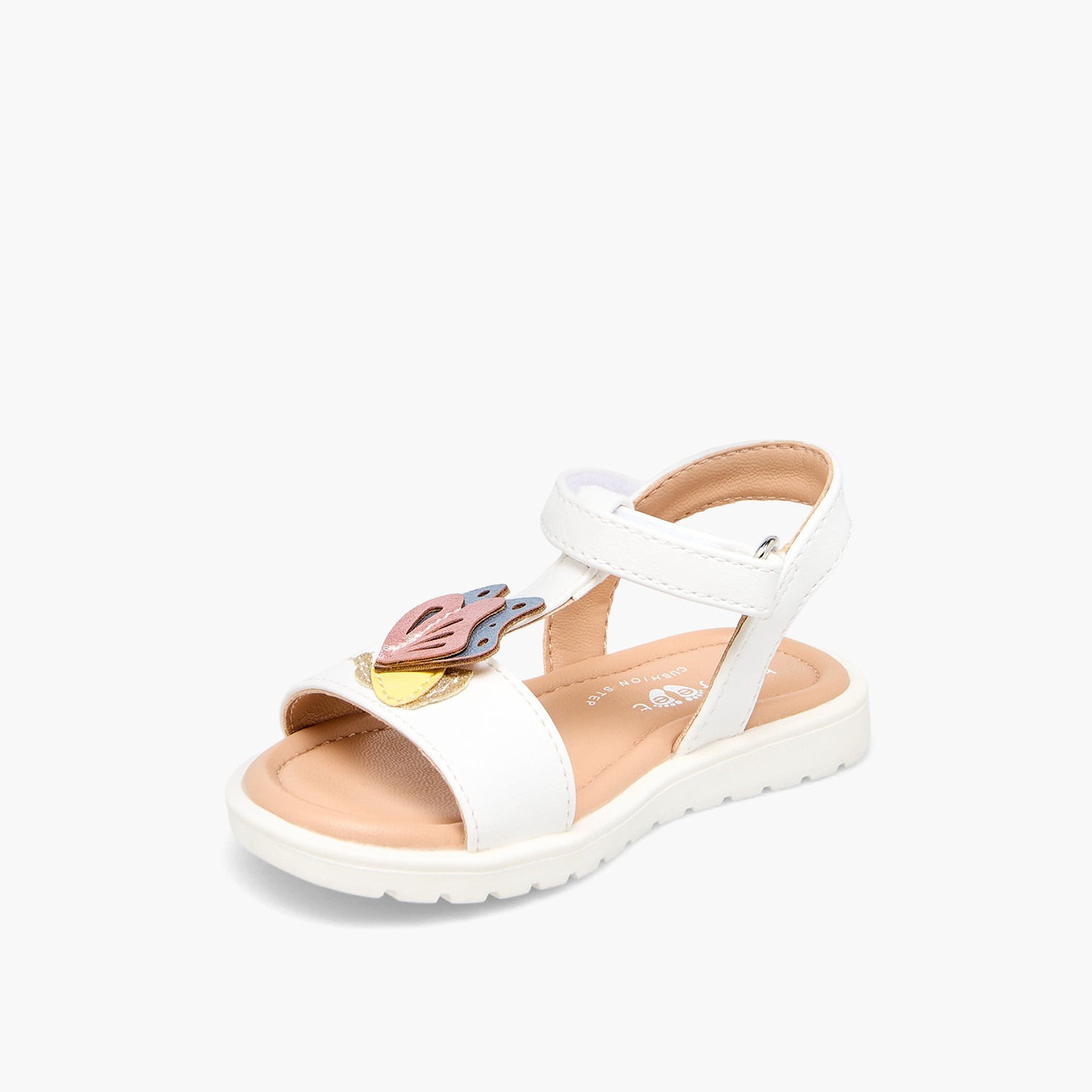 Barefeet Girls Butterfly Applique Hook & Loop Sandals-girls-shoes-sandals-image-3
