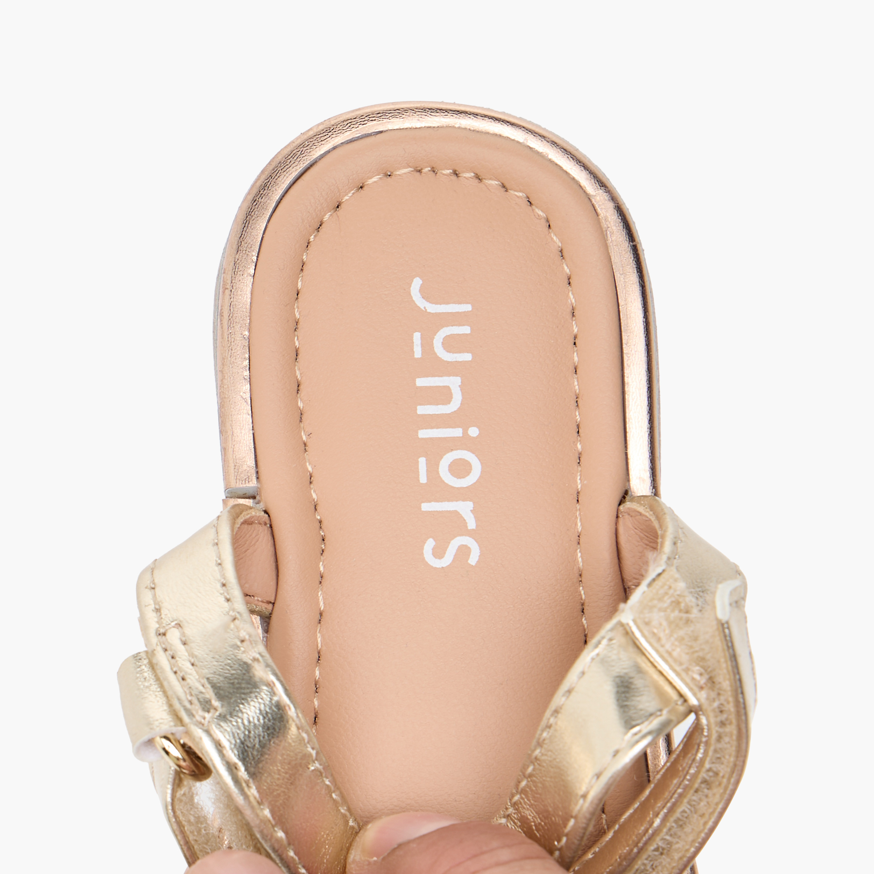صندل بتزيينات فيونكة وشريط إغلاق من جونيورز-girls-shoes-sandals-image-5