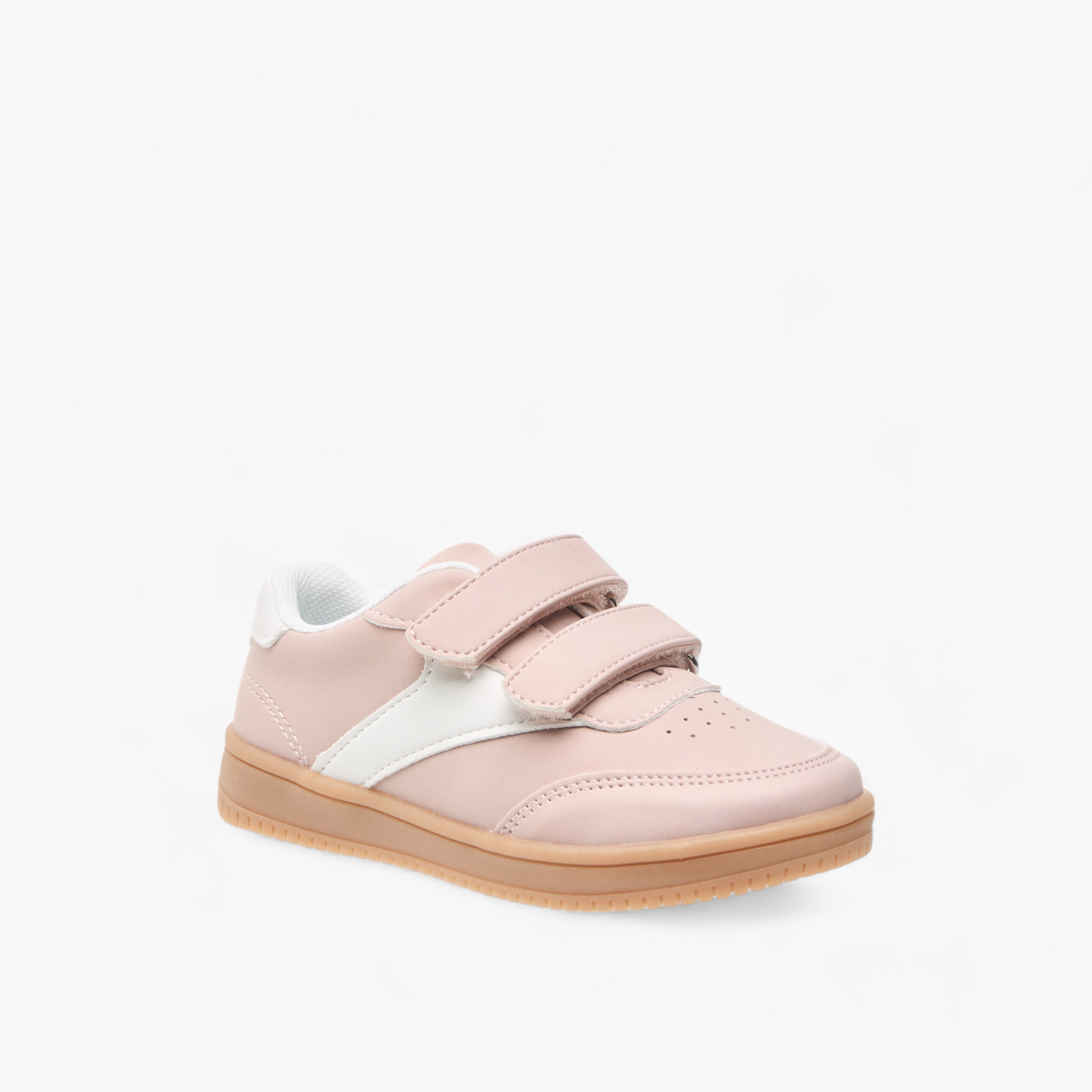 Juniors Colourblock Sneakers with Hook and Loop Closure-girls-shoes-sneakers-image-2