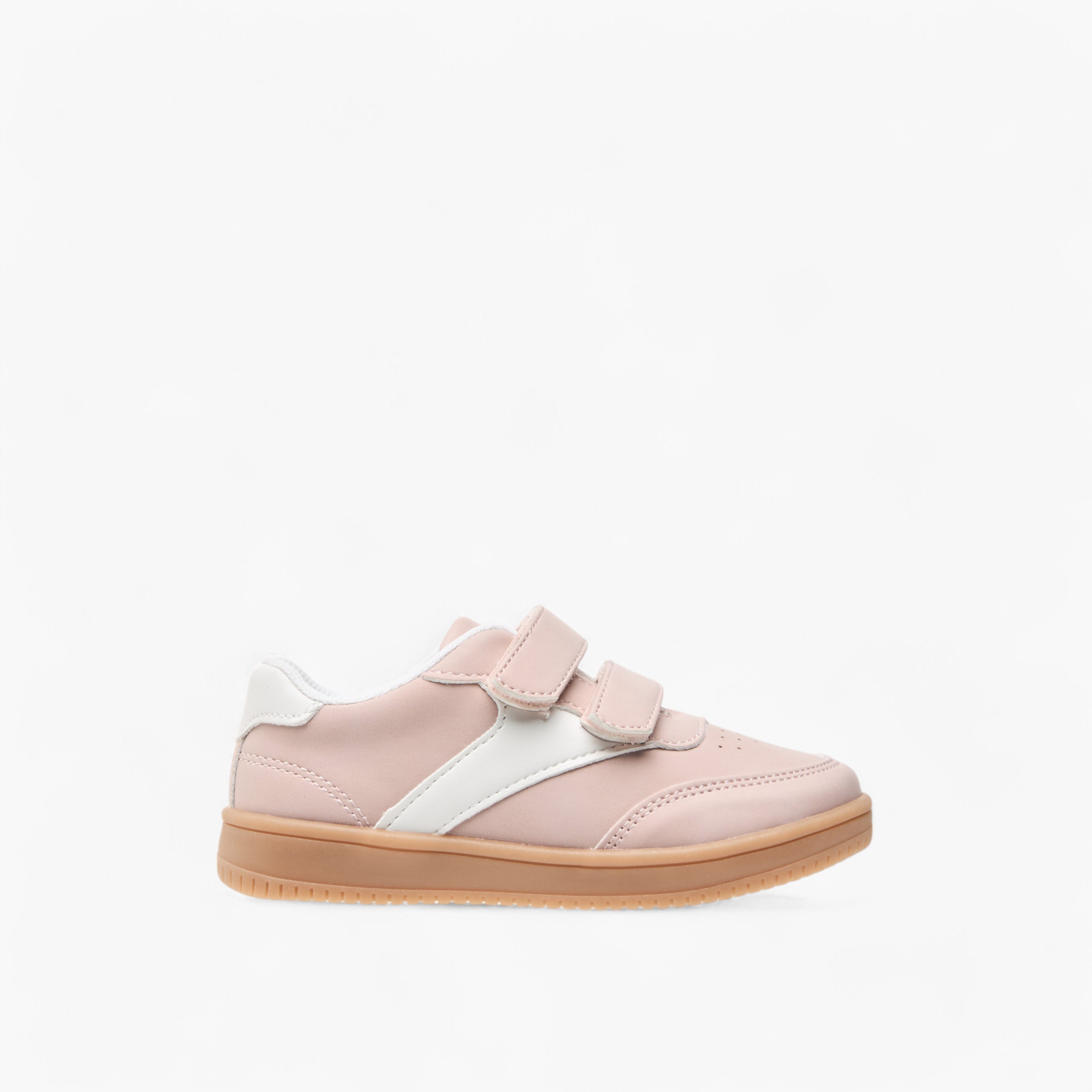 Juniors Colourblock Sneakers with Hook and Loop Closure-girls-shoes-sneakers-image-3