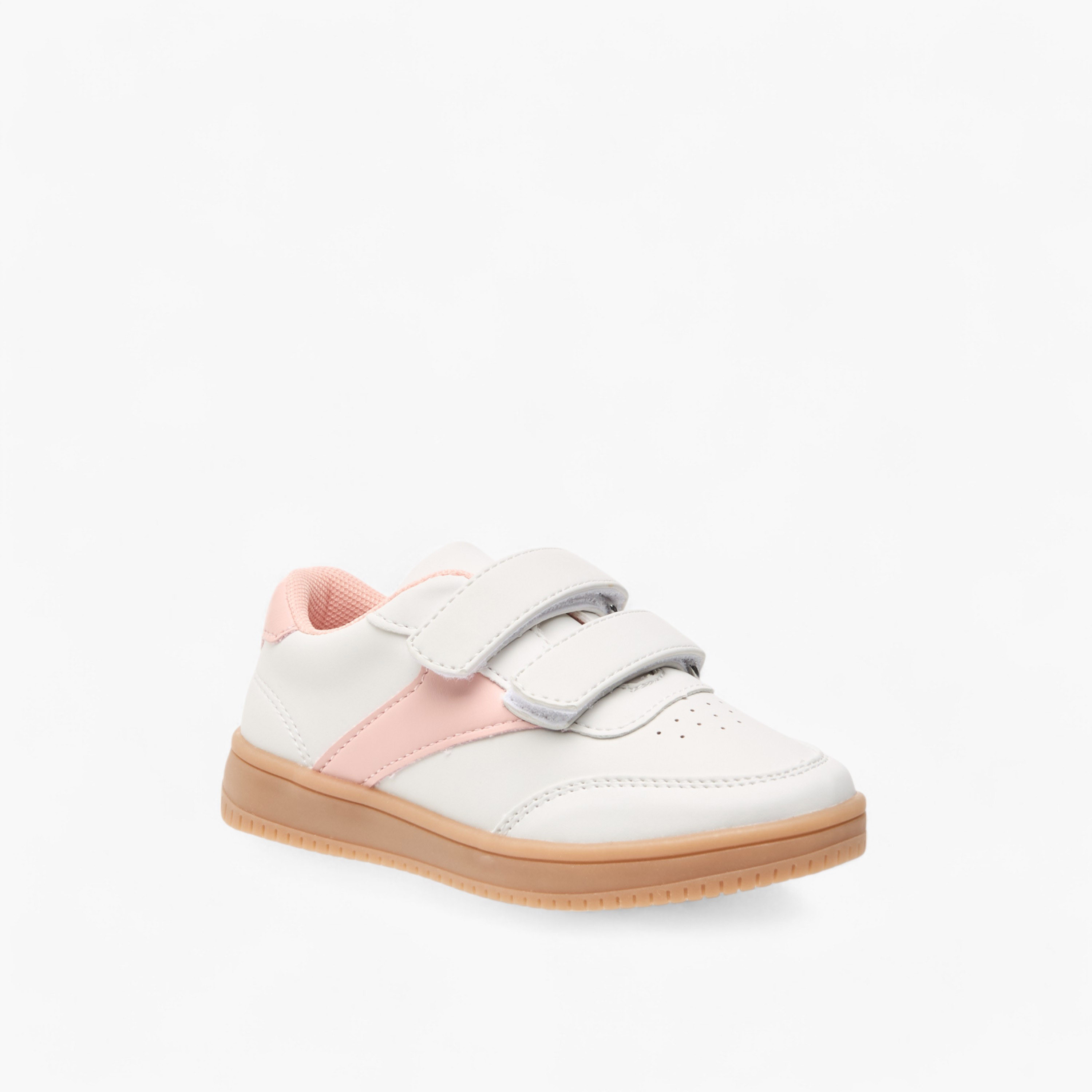 Juniors Colourblock Sneakers with Hook and Loop Closure-girls-shoes-sneakers-image-2