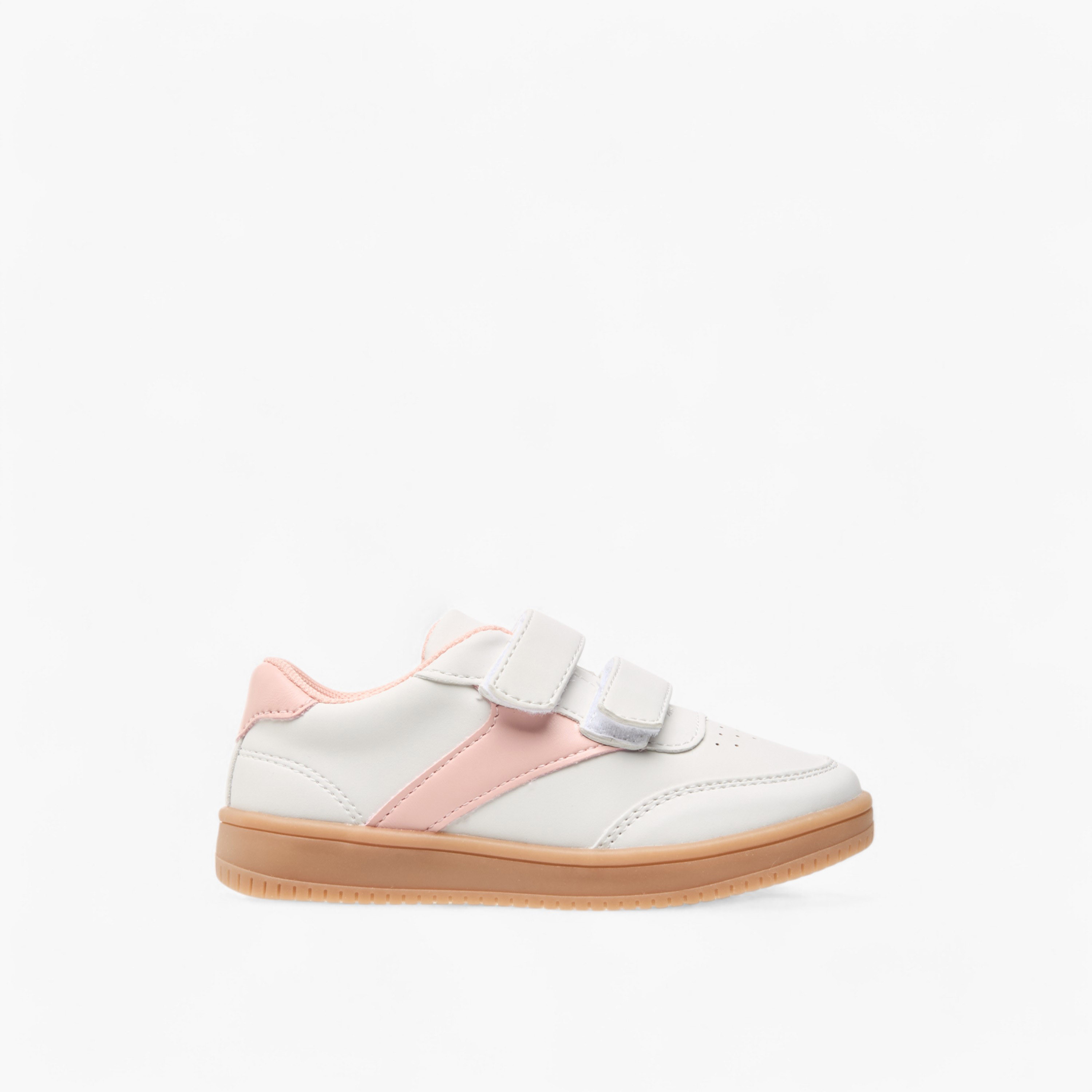 Juniors Colourblock Sneakers with Hook and Loop Closure-girls-shoes-sneakers-image-3
