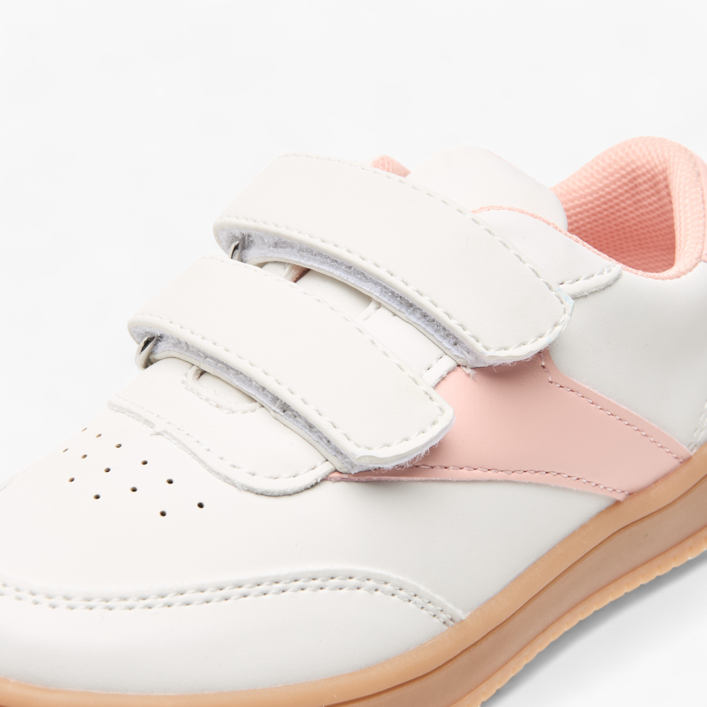 Juniors Colourblock Sneakers with Hook and Loop Closure-girls-shoes-sneakers-image-4
