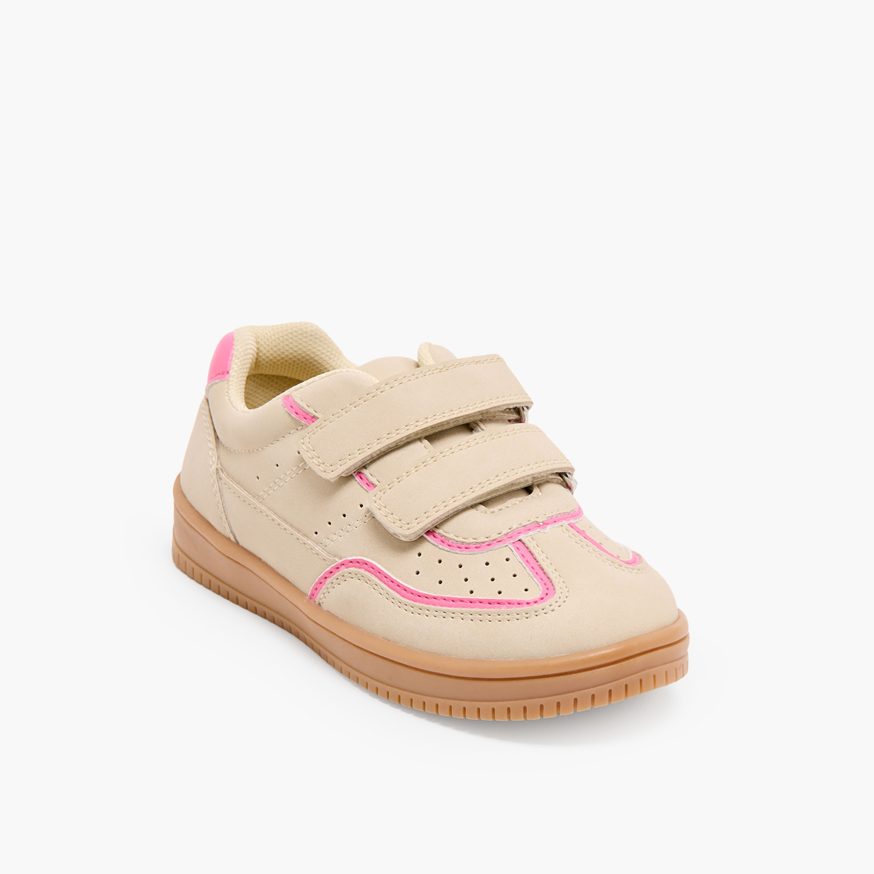 Juniors Girls Perforated Hook & Loop Sneakers-girls-shoes-sneakers-image-2