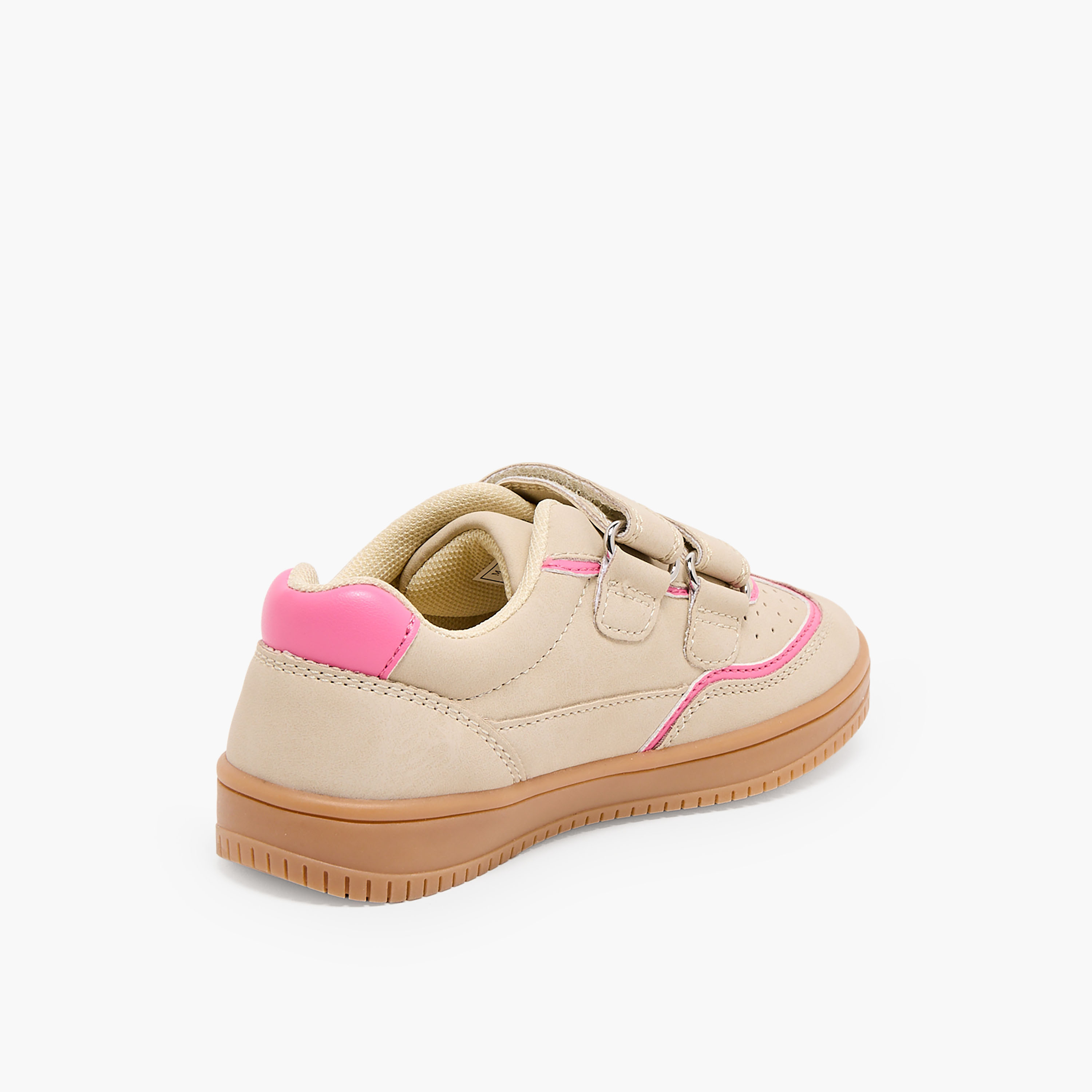 Juniors Girls Perforated Hook & Loop Sneakers-girls-shoes-sneakers-image-5