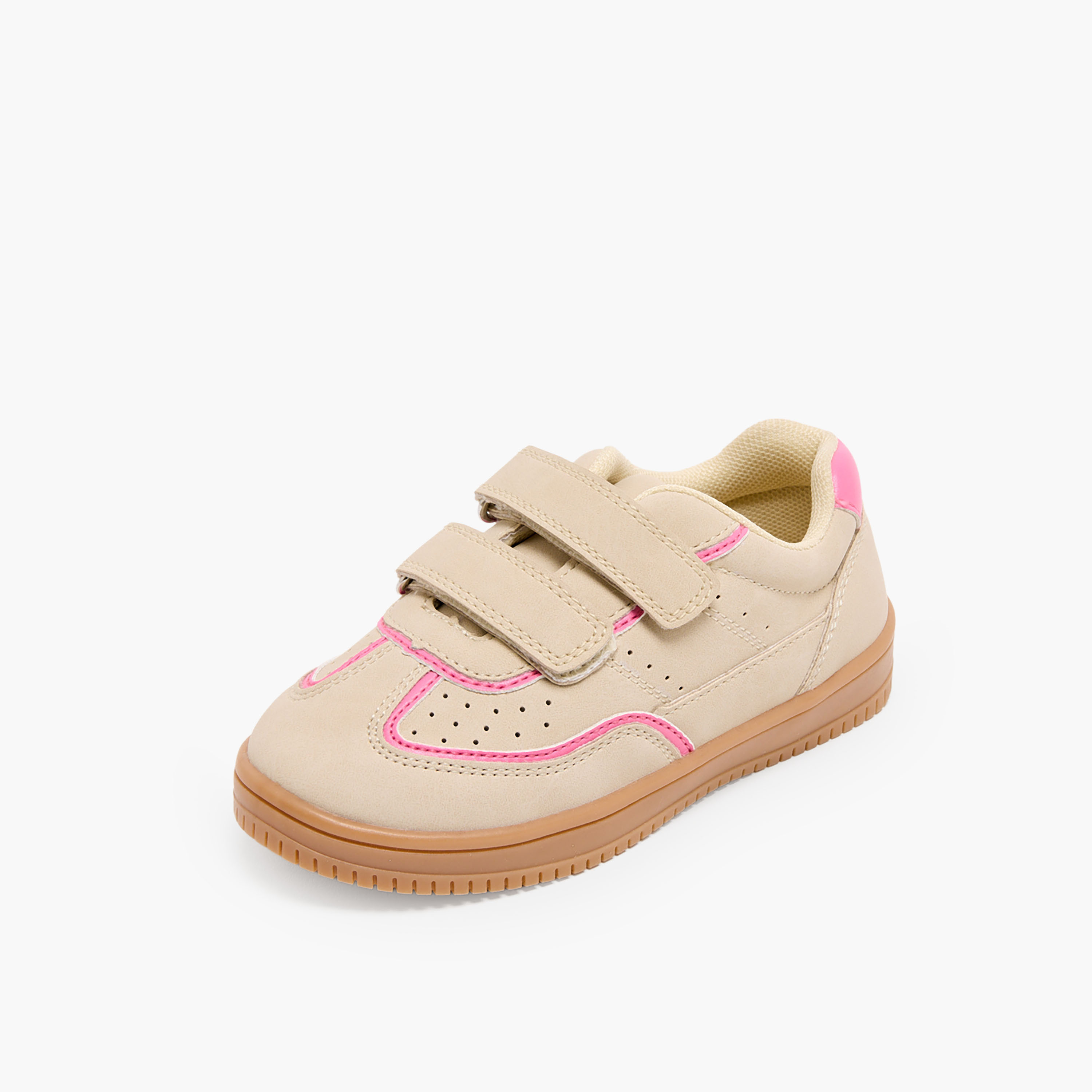 Juniors Girls Perforated Hook & Loop Sneakers-girls-shoes-sneakers-image-6