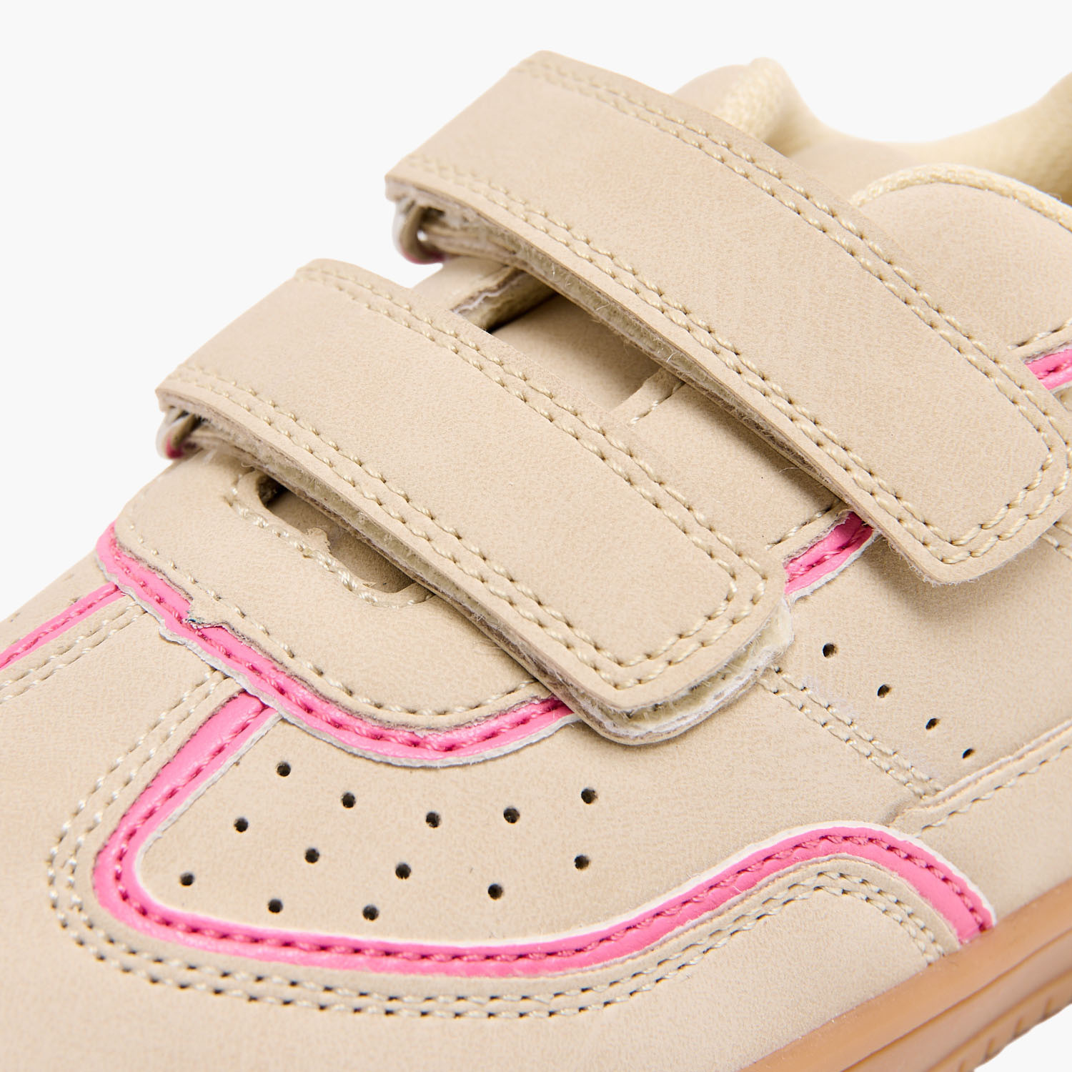 Juniors Girls Perforated Hook & Loop Sneakers-girls-shoes-sneakers-image-7
