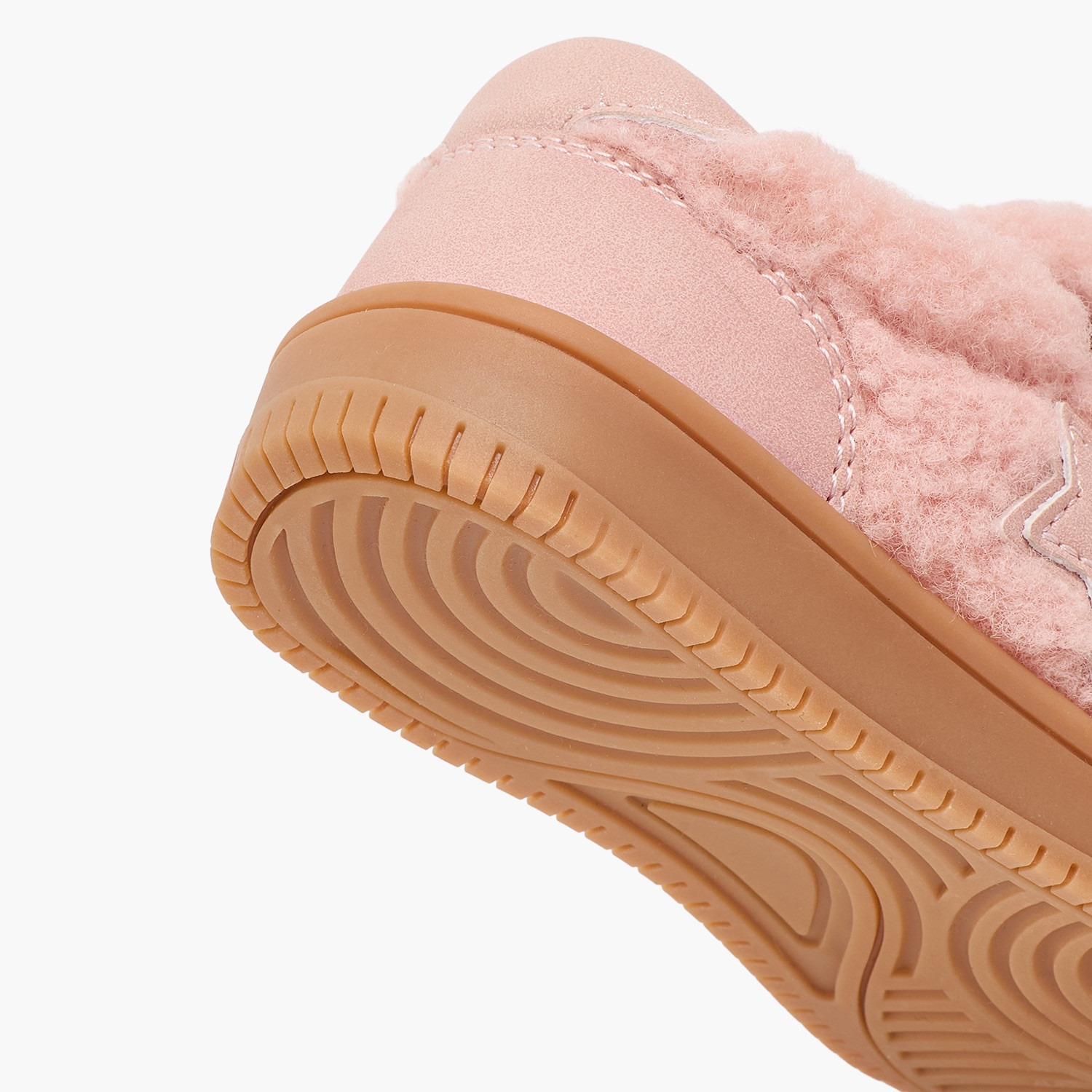 Juniors Girls Faux Fur Star Accent Ankle Sneakers-girls-shoes-sneakers-image-4