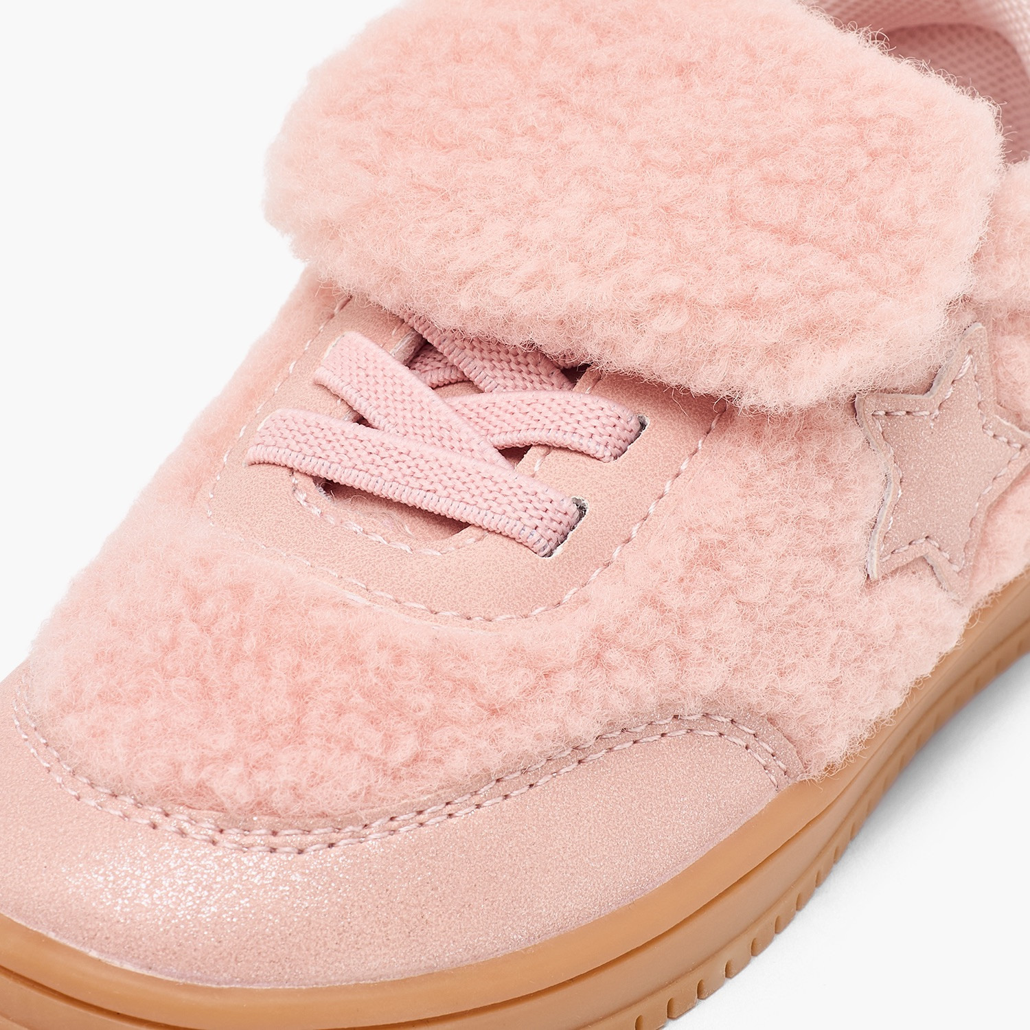 Juniors Girls Faux Fur Star Accent Ankle Sneakers-girls-shoes-sneakers-image-5