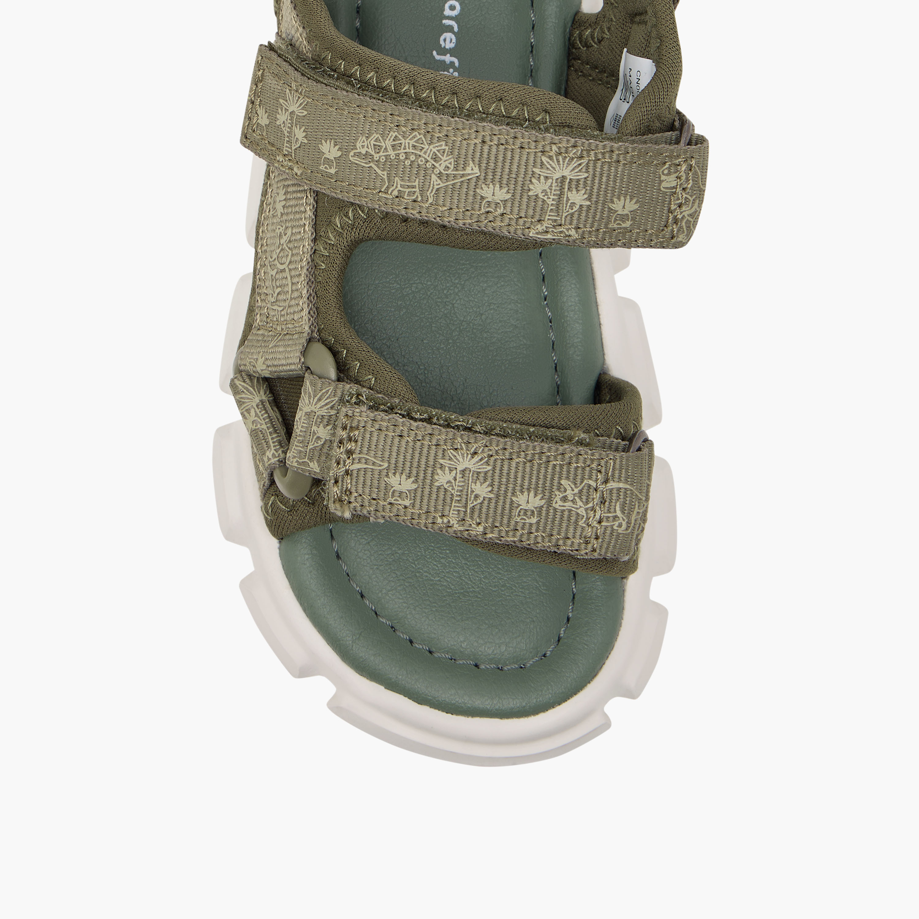 Barefeet Printed Floaters with Hook and Loop Closure-baby-boys-shoes-sandals-image-3