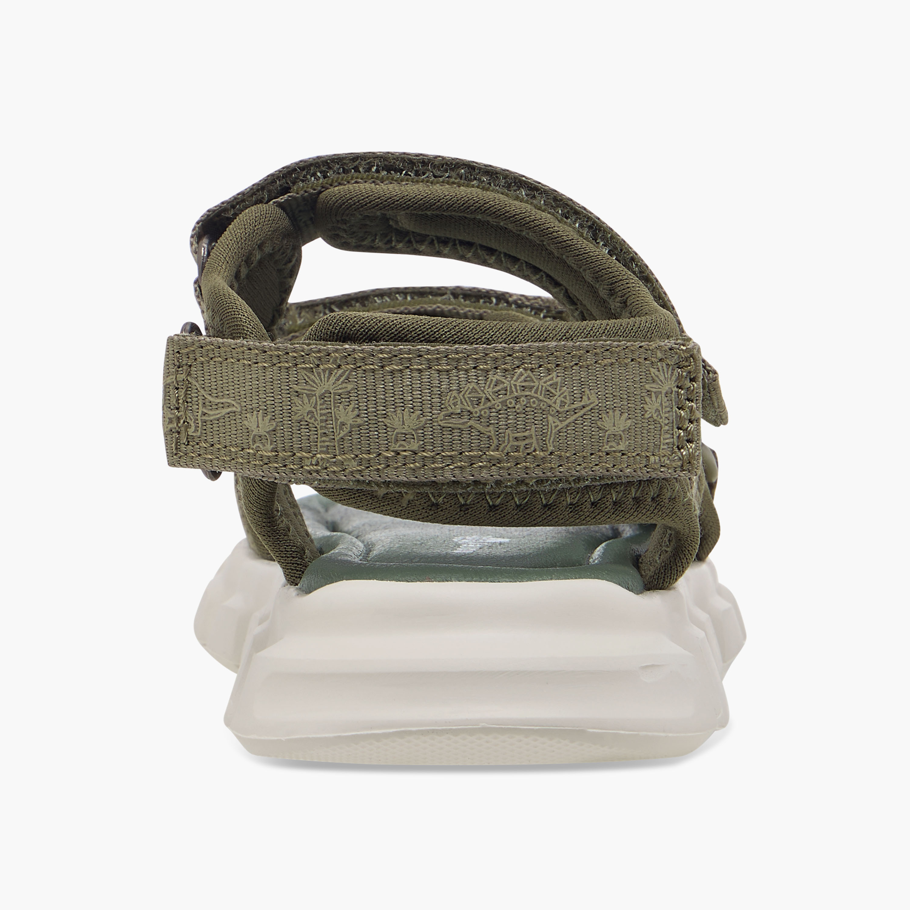 Barefeet Printed Floaters with Hook and Loop Closure-baby-boys-shoes-sandals-image-4