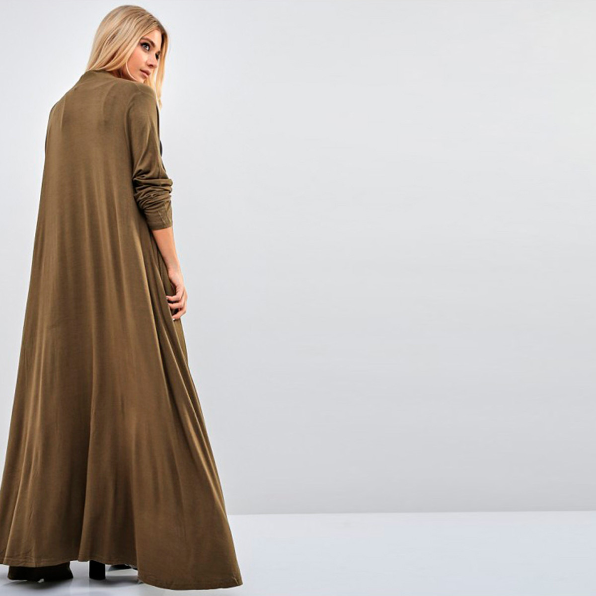 Anotah Plain Longline Cardigan-women-winterwear-cardigansandjumpers-cardigans-image-4