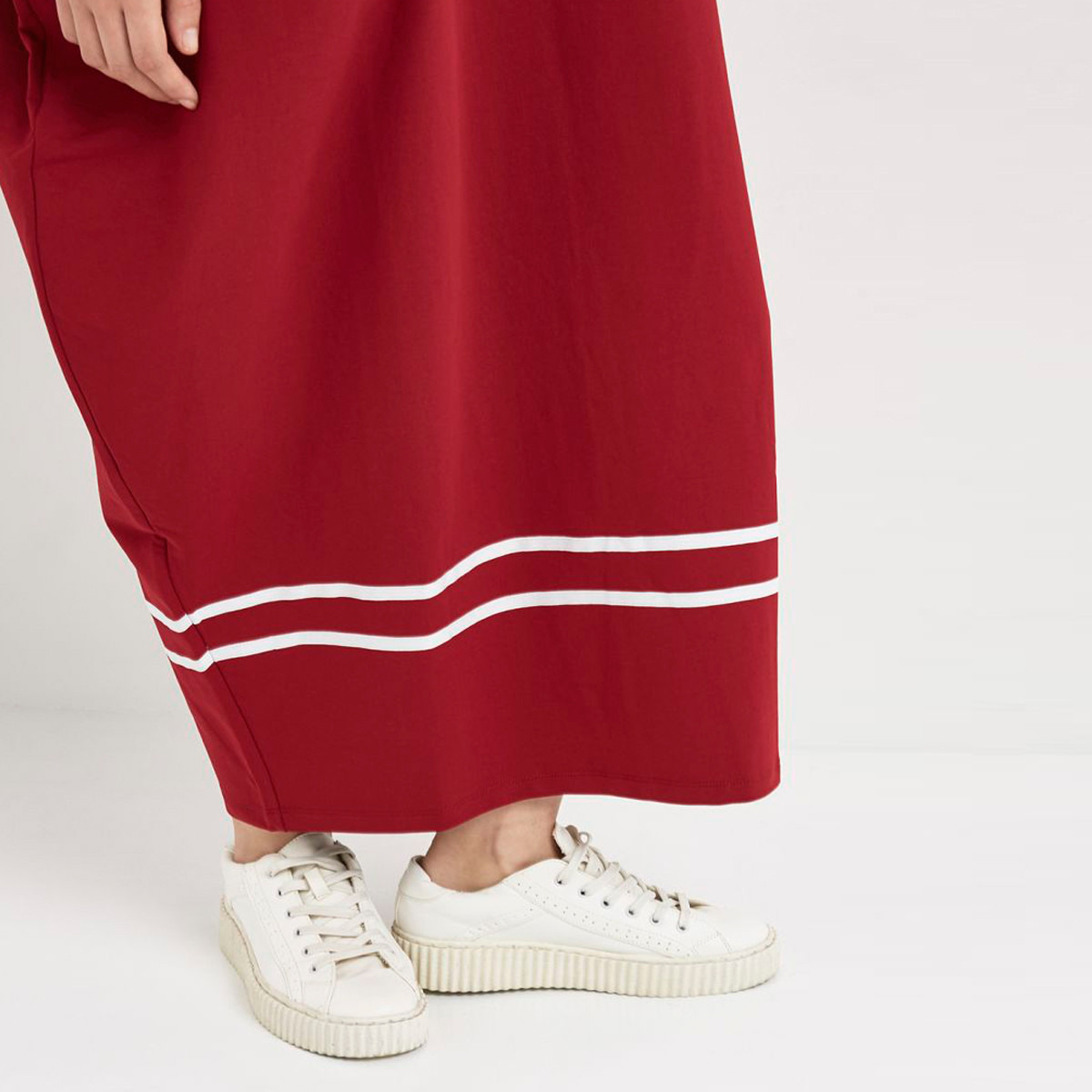 Anotah Stripe Detail Maxi Dress with Long Sleeves and Pocket Detail-women-clothing-dresses-image-3