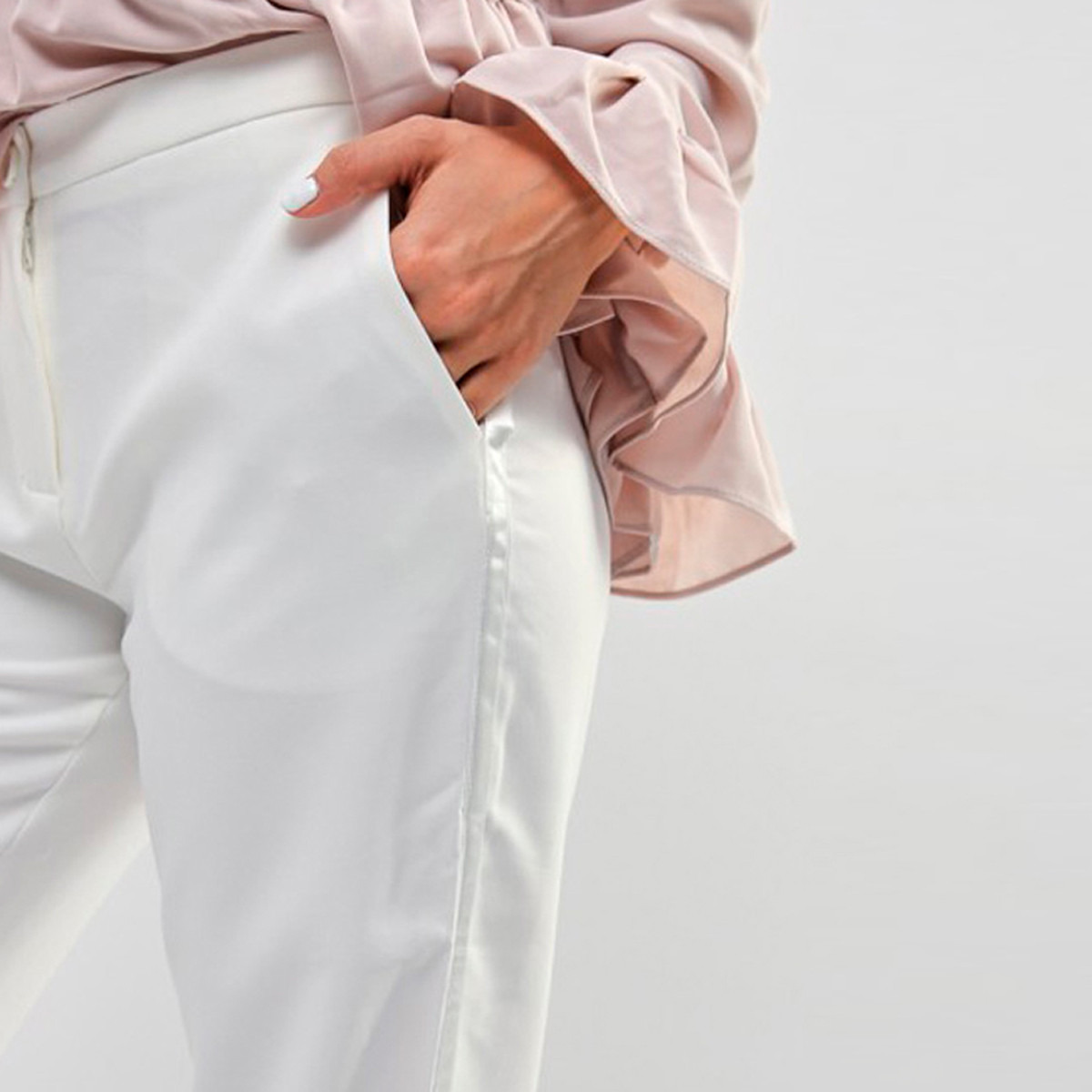 Anotah Solid Mid-Rise Trousers with Pockets-women-clothing-bottoms-trousers-image-3