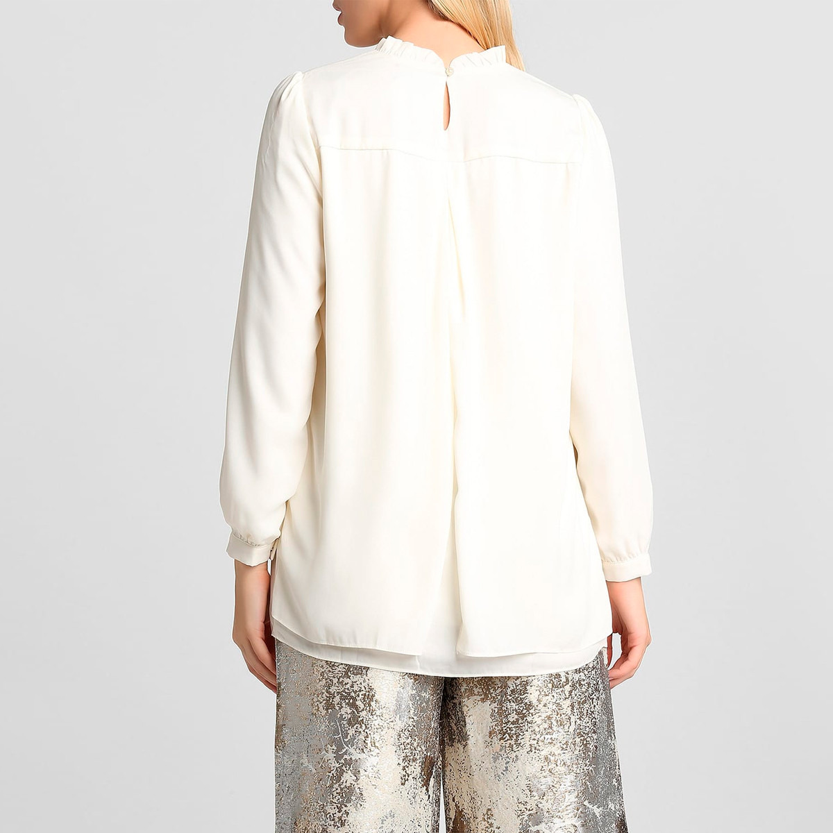 Anotah Top with Pleat Detail and High Neck-women-clothing-shirtsandblouses-blouses-image-3