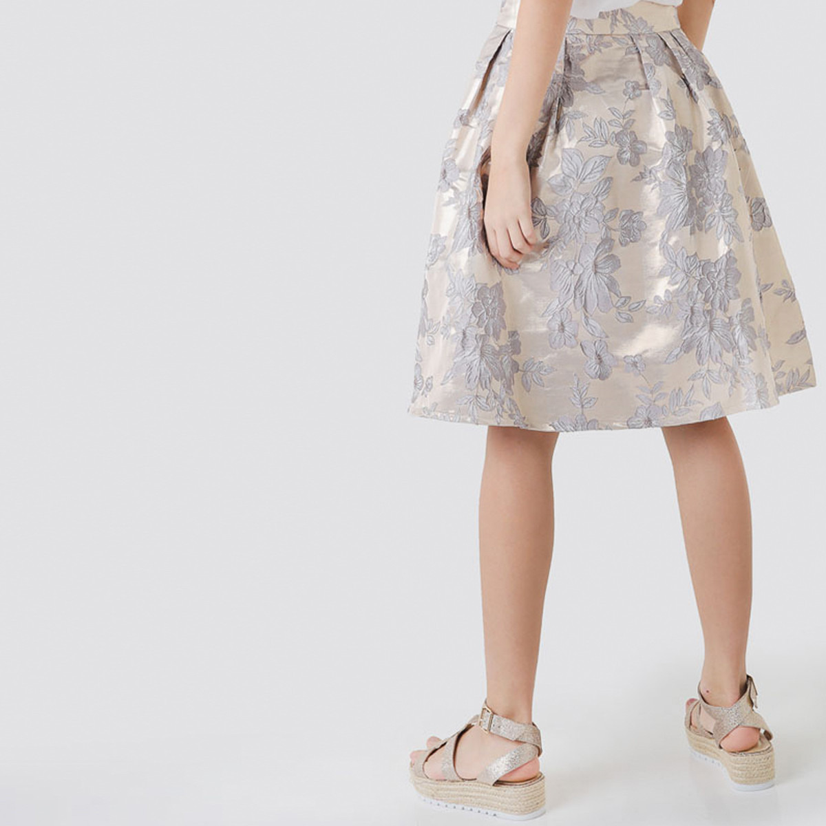 تنورة متوسطة الطول بخصر مطّاطي وثنيات وطبعات من أنوتاه-girls-clothing-bottoms-skirts-image-3