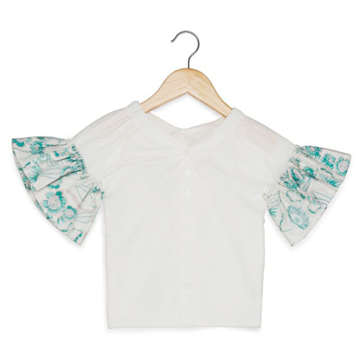 بلوزة بياقة V وأكمام قصيرة وطبعات من أنوتاه-girls-clothing-blousesandshirts-image-1