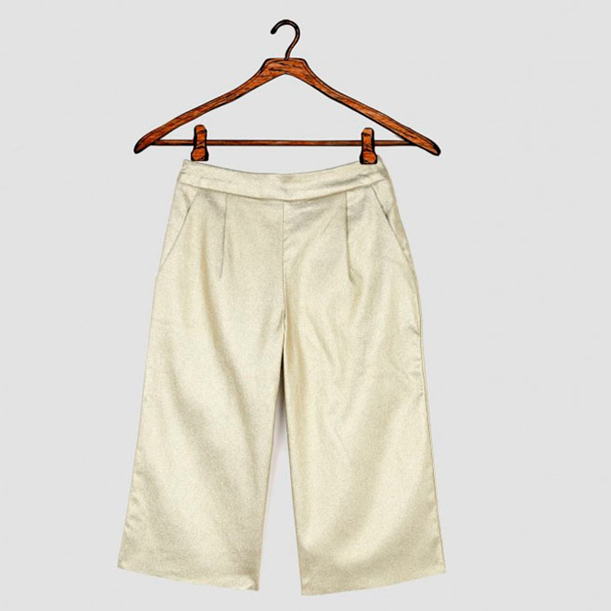 Anotah Textured Pants with Elasticised Waistband and Pockets-girls-clothing-bottoms-jeansandjeggings-image-1