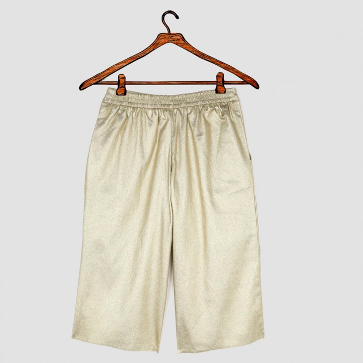 Anotah Textured Pants with Elasticised Waistband and Pockets-girls-clothing-bottoms-jeansandjeggings-image-3
