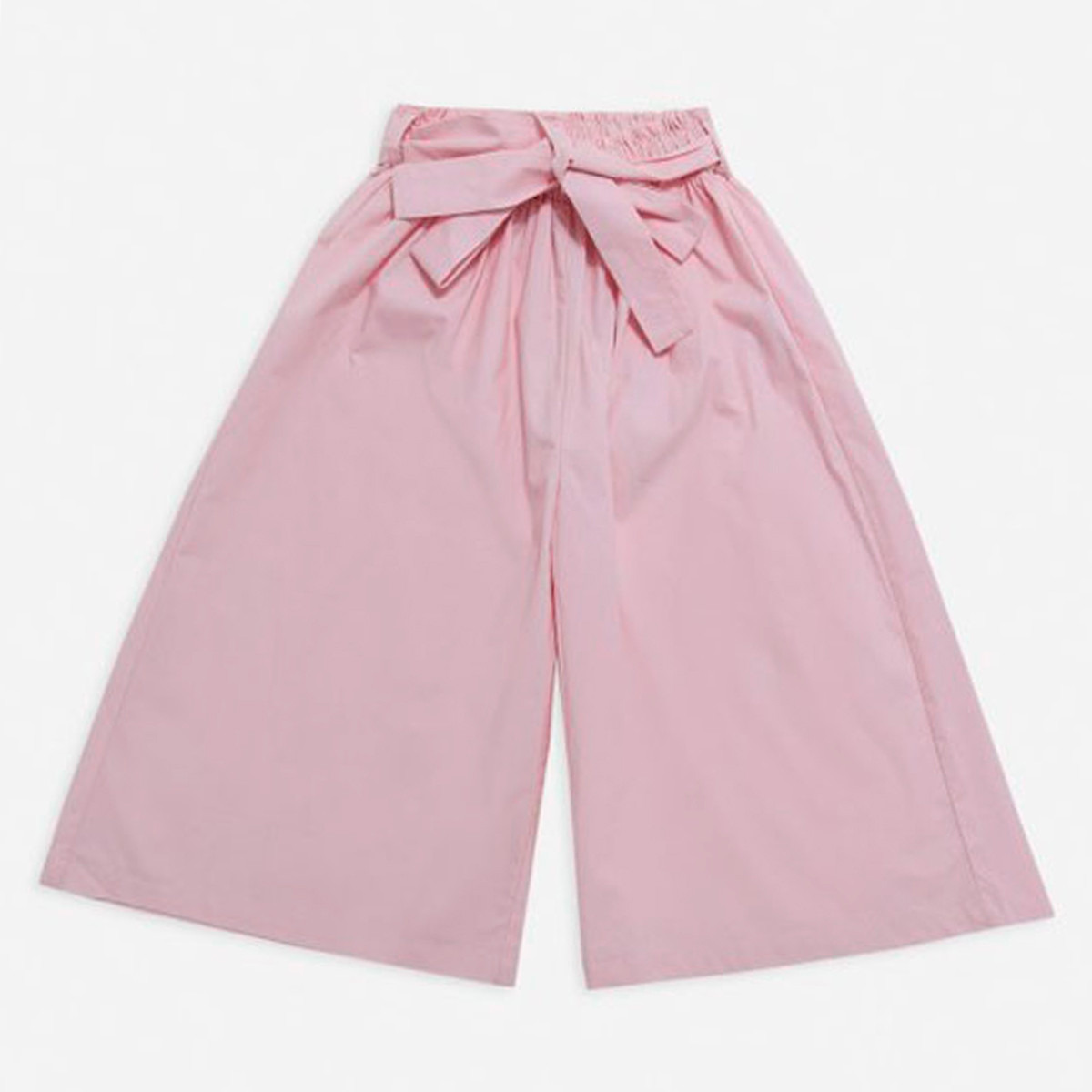 Anotah Plain Flared Pants with Tie-Up Waist-girls-clothing-bottoms-jeansandjeggings-image-1