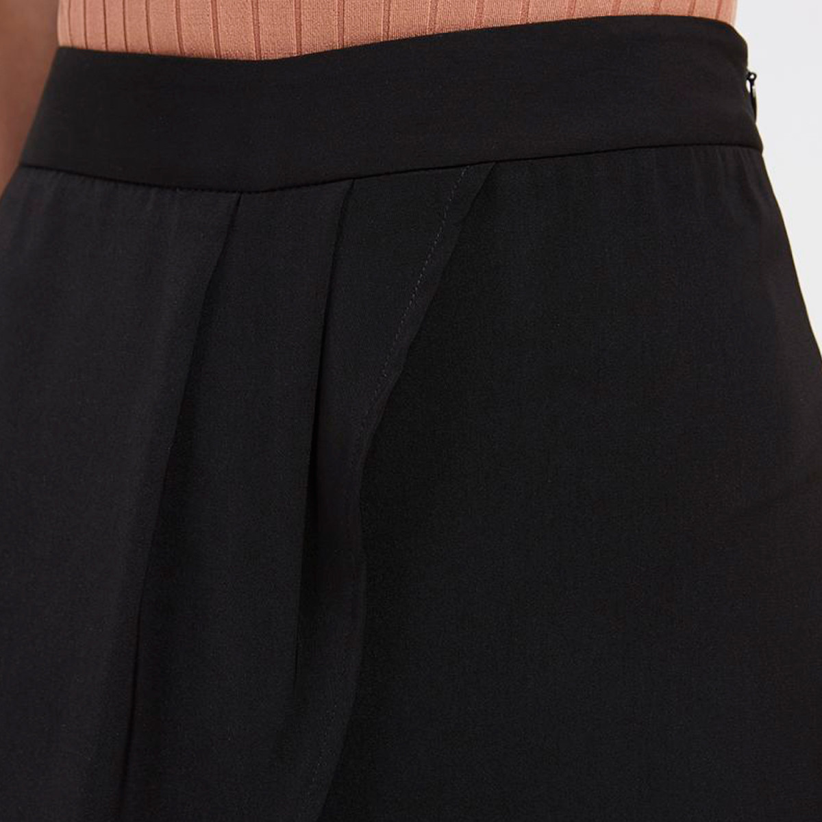 Anotah Ankle Length Palazzo Pants with Zip Closure-women-clothing-bottoms-trousers-image-3