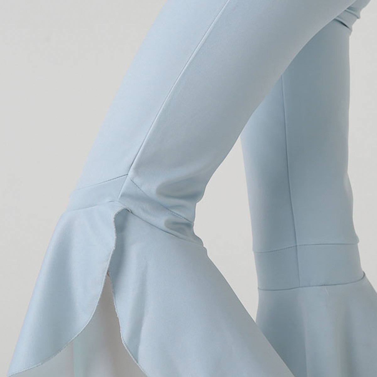 Anotah Plain Trousers with Flared Hem and Pockets-girls-clothing-bottoms-jeansandjeggings-image-4