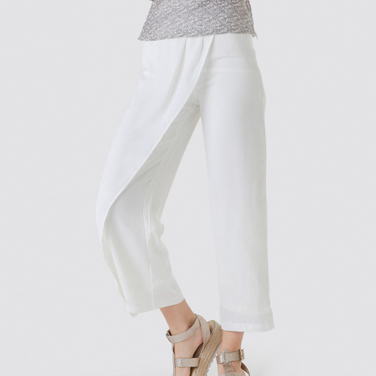 Anotah Plain Trousers with Overlay-girls-clothing-bottoms-jeansandjeggings-image-1