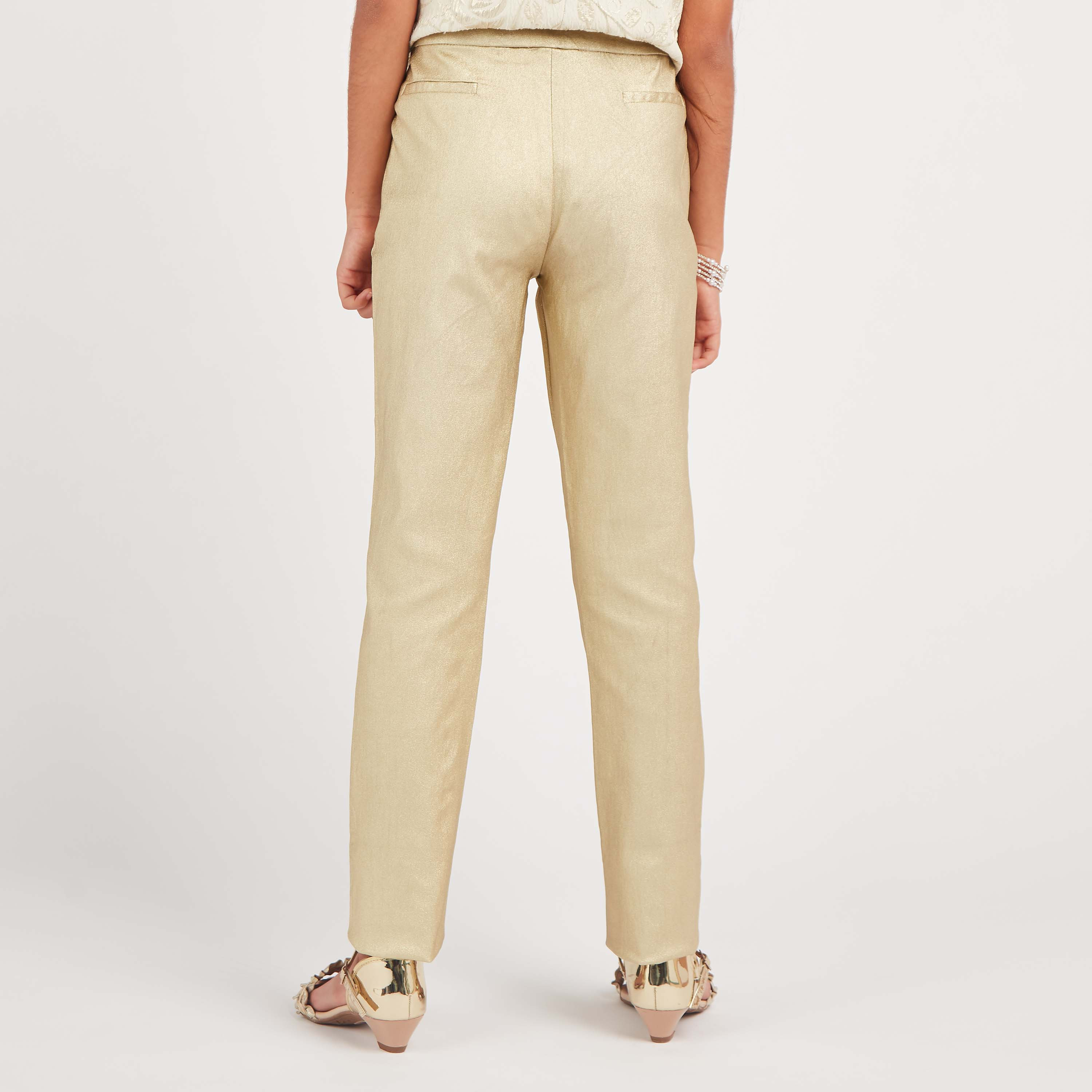 Anotah Textured Pants with Side Pockets-girls-clothing-bottoms-jeansandjeggings-image-4