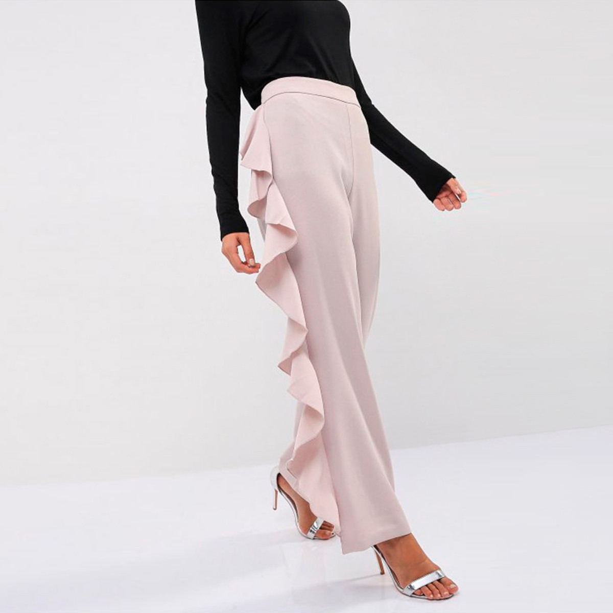 Anotah Trousers with Frill Detail-women-clothing-bottoms-trousers-image-1