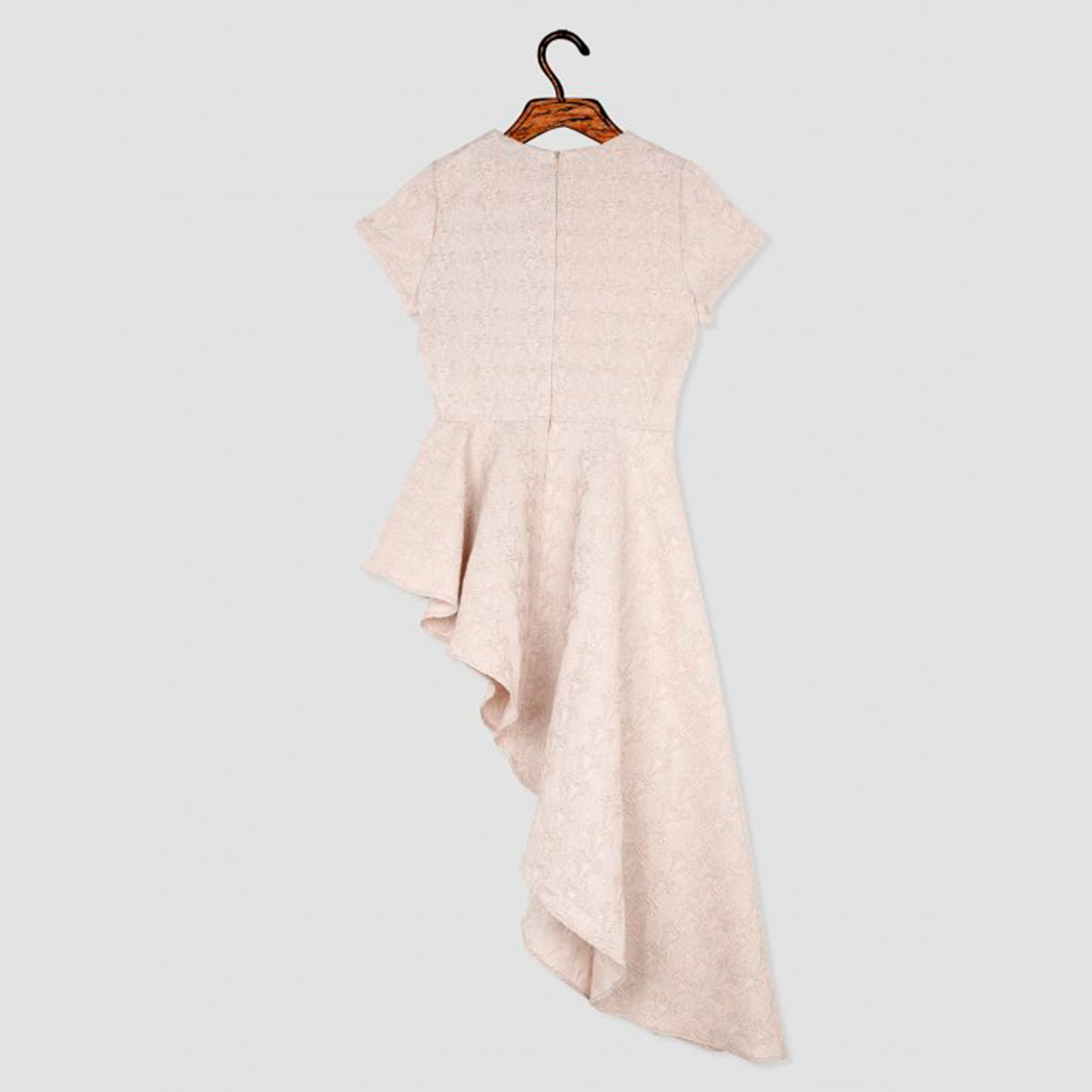 Anotah Textured Tunic with Cap Sleeves and Asymmetric Hem-girls-clothing-blousesandshirts-image-3